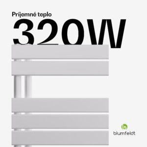 Blumfeldt Fairmont radiátor, 45 x 80 cm, nástenný, moderný dizajn, teplovodný