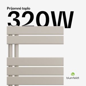 Blumfeldt Fairmont radiátor, 45 x 80 cm, nástenný, moderný dizajn, teplovodný