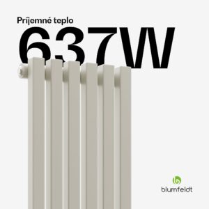 Blumfeldt Radiátor Delgado | moderný dizajn | 25 x 120 cm | 637 W | stredové pripojenie