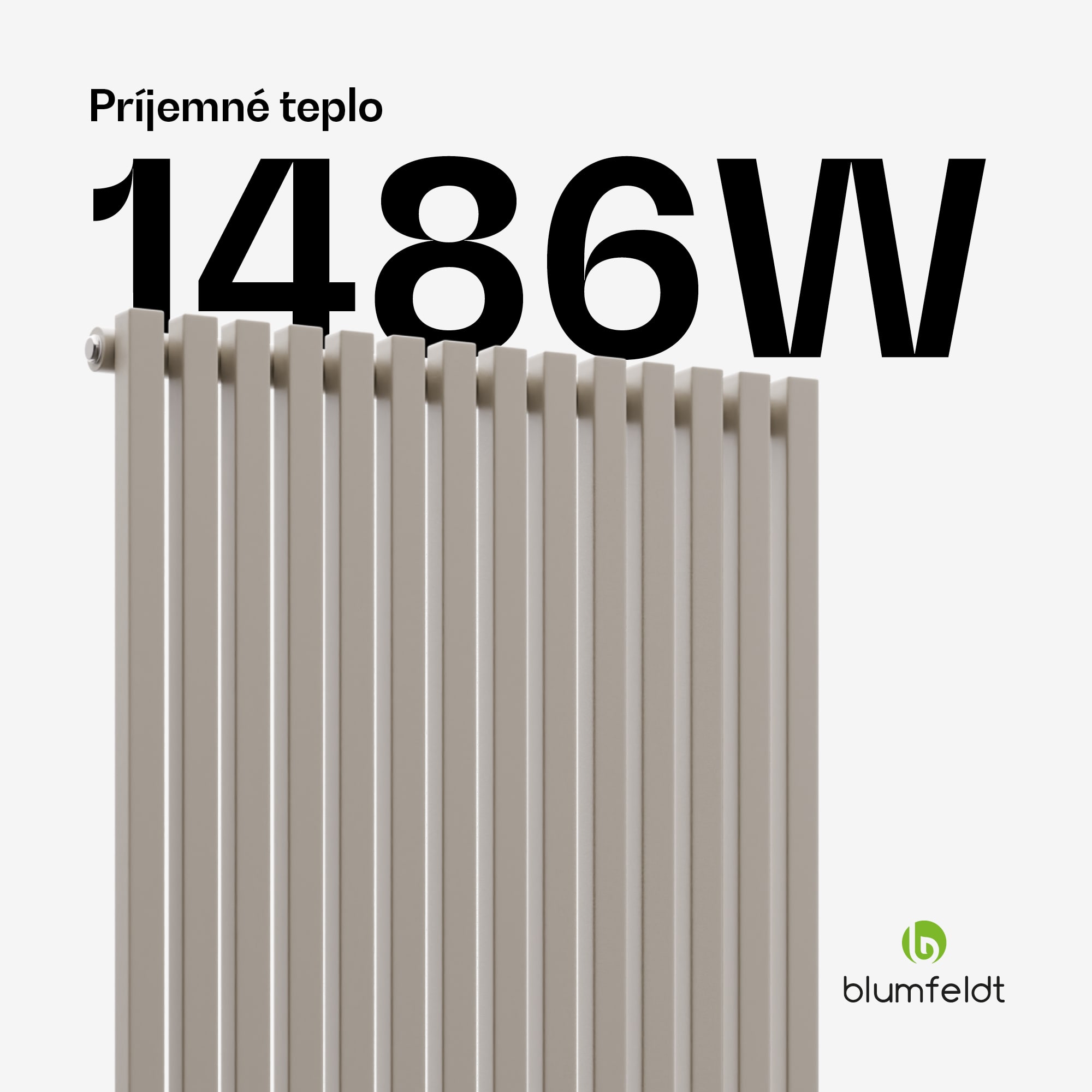 Blumfeldt Delgado radiátor | Moderný dizajn | 60 x 180 cm | 1486 W | Stredové pripojenie