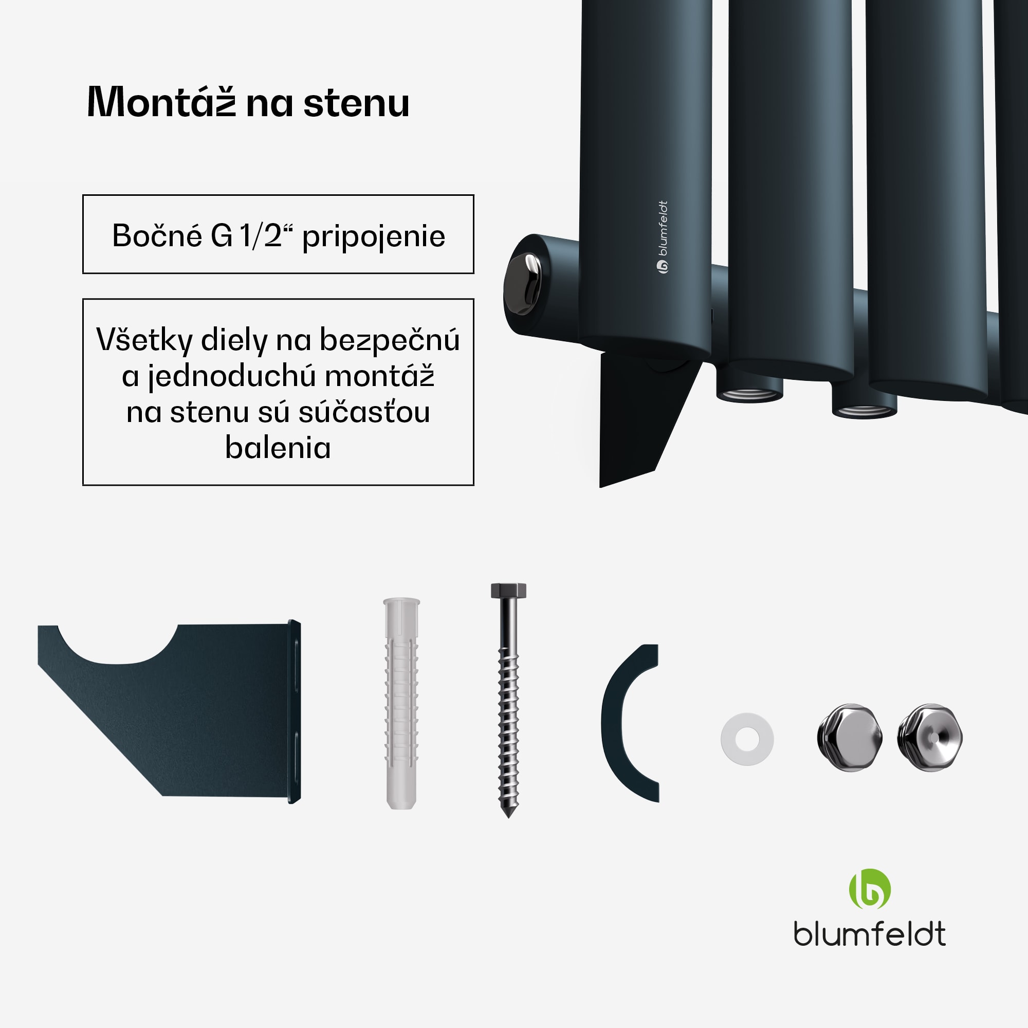 Blumfeldt Tallheo radiátor 60x60 462W – Obrázok 4