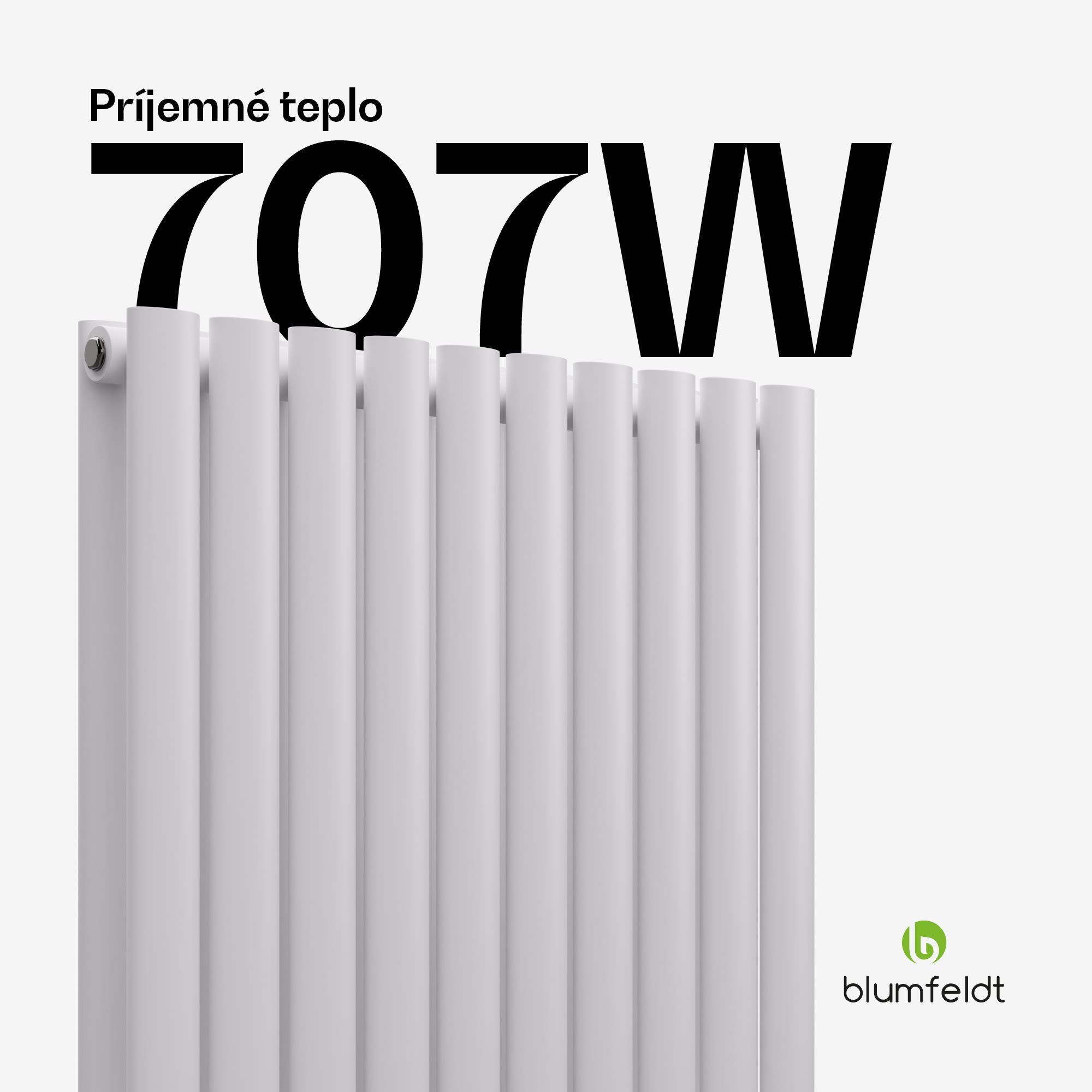 Blumfeldt Tallheo radiátor 60x60 707W