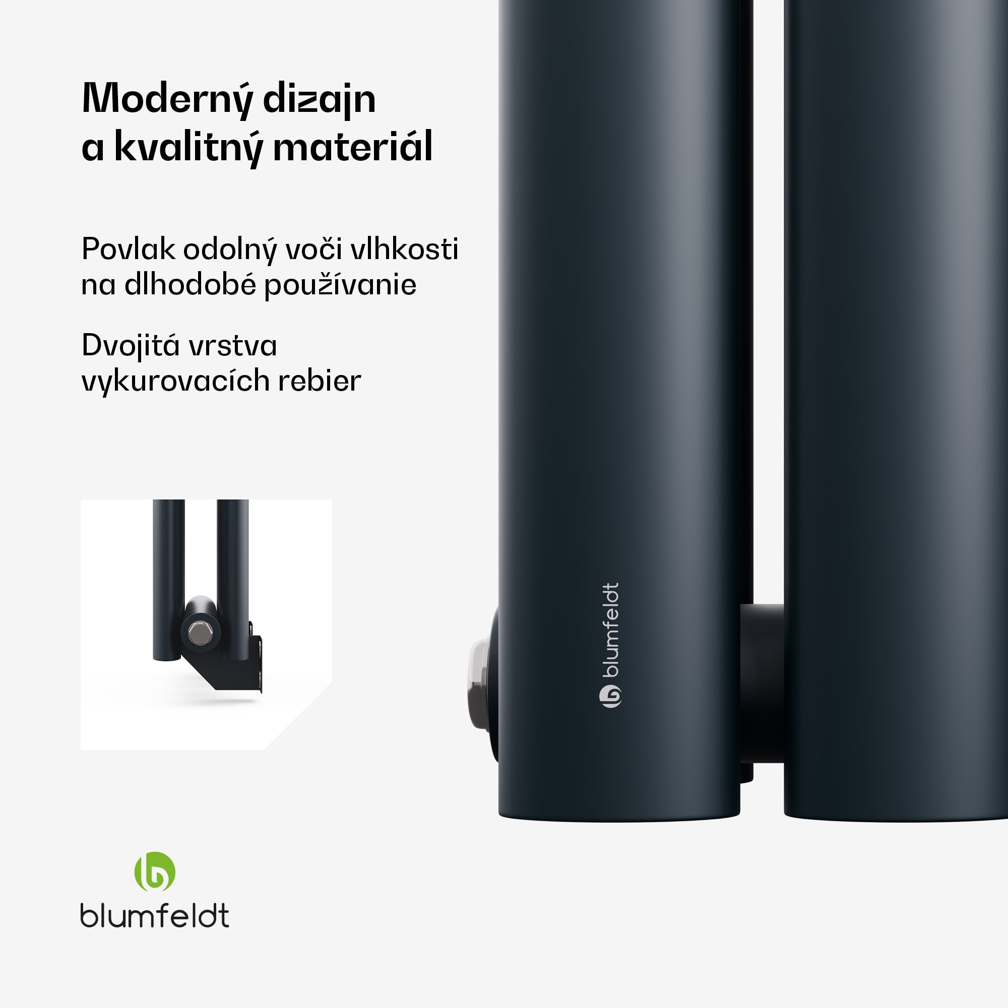 Blumfeldt Tallheo radiátor 120x30 620W – Obrázok 3