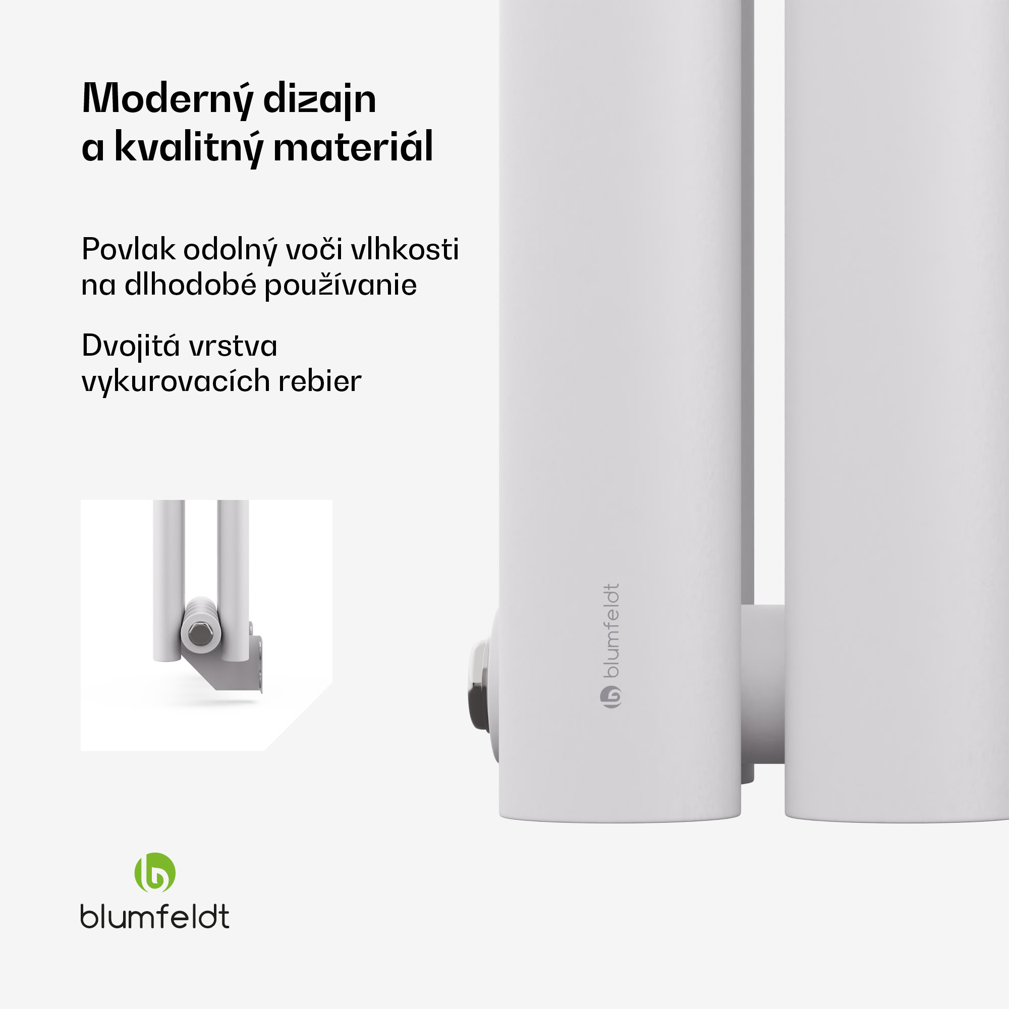 Blumfeldt Tallheo radiátor 120x30 620W – Obrázok 3