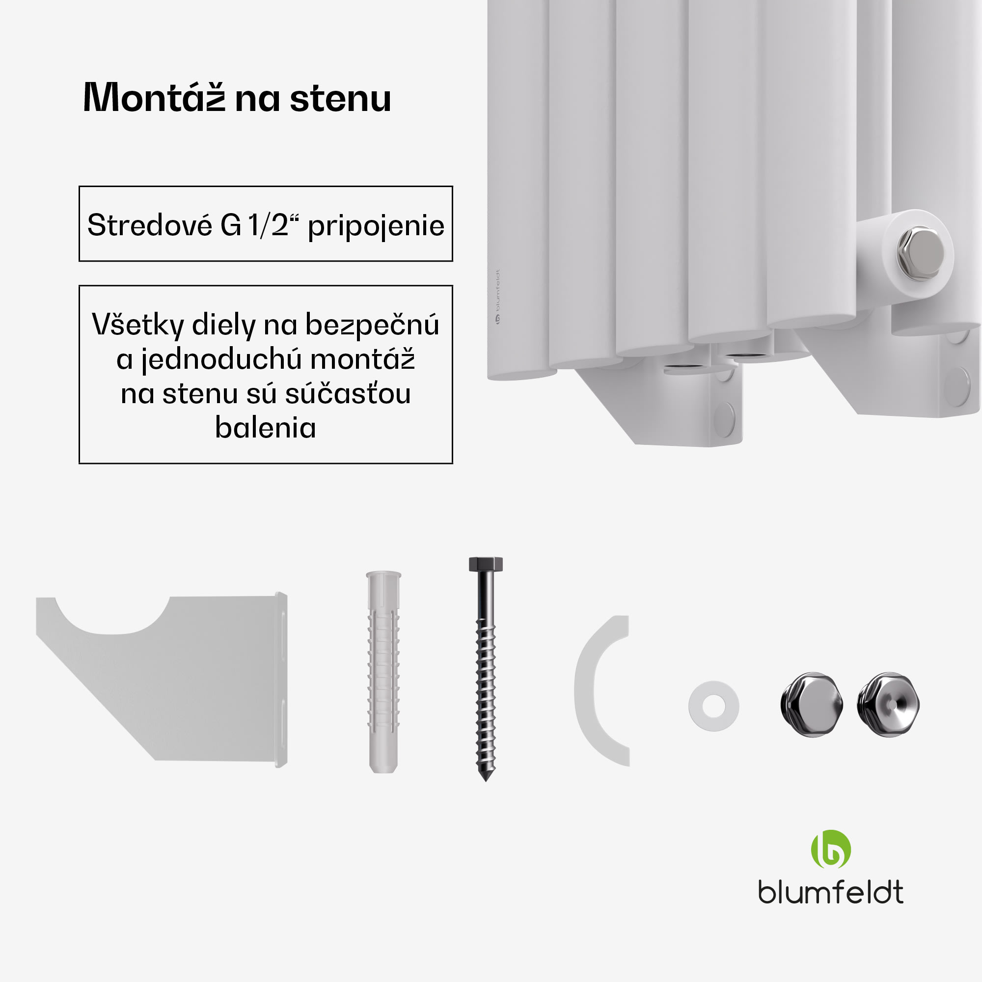 Blumfeldt Tallheo radiátor 120x30 620W – Obrázok 4