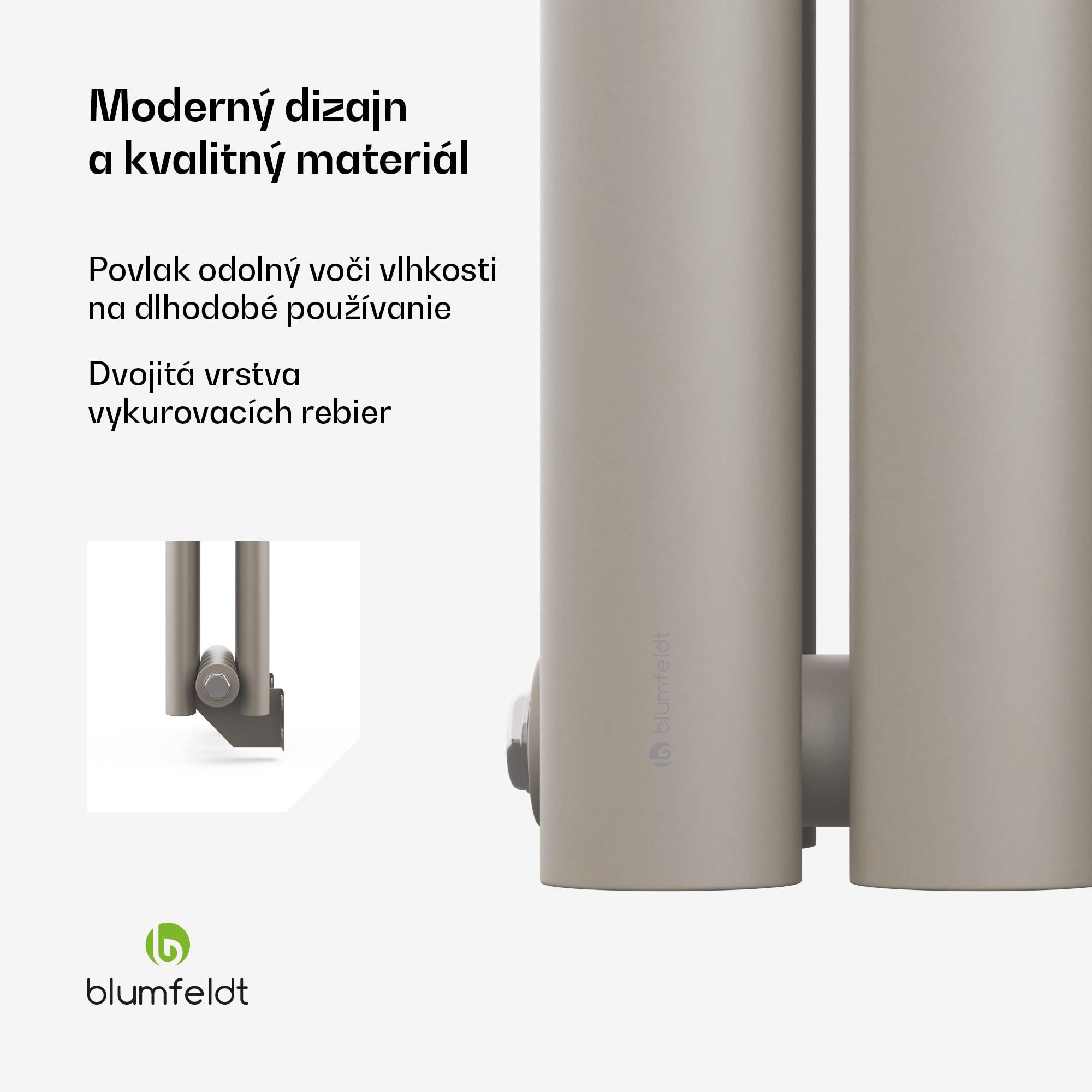 Blumfeldt Tallheo radiátor 120x30 620W – Obrázok 3