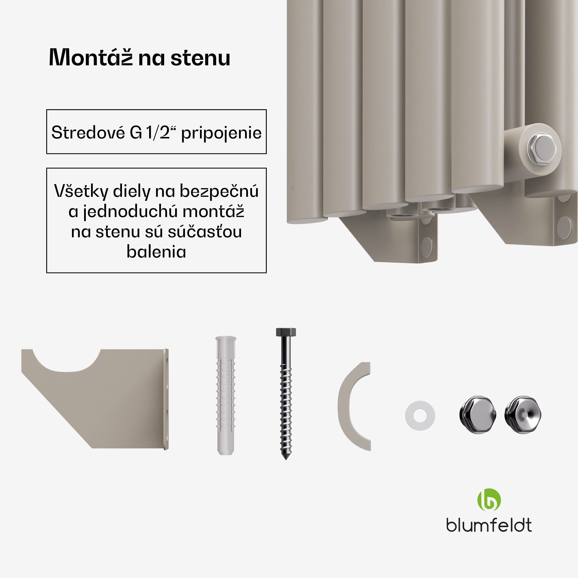 Blumfeldt Tallheo radiátor 120x30 620W – Obrázok 4