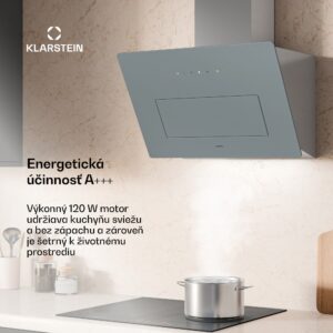 Klarstein SleekAir digestor, A+++, 717 m³/h, dotykové ovládanie, LED, 60 cm