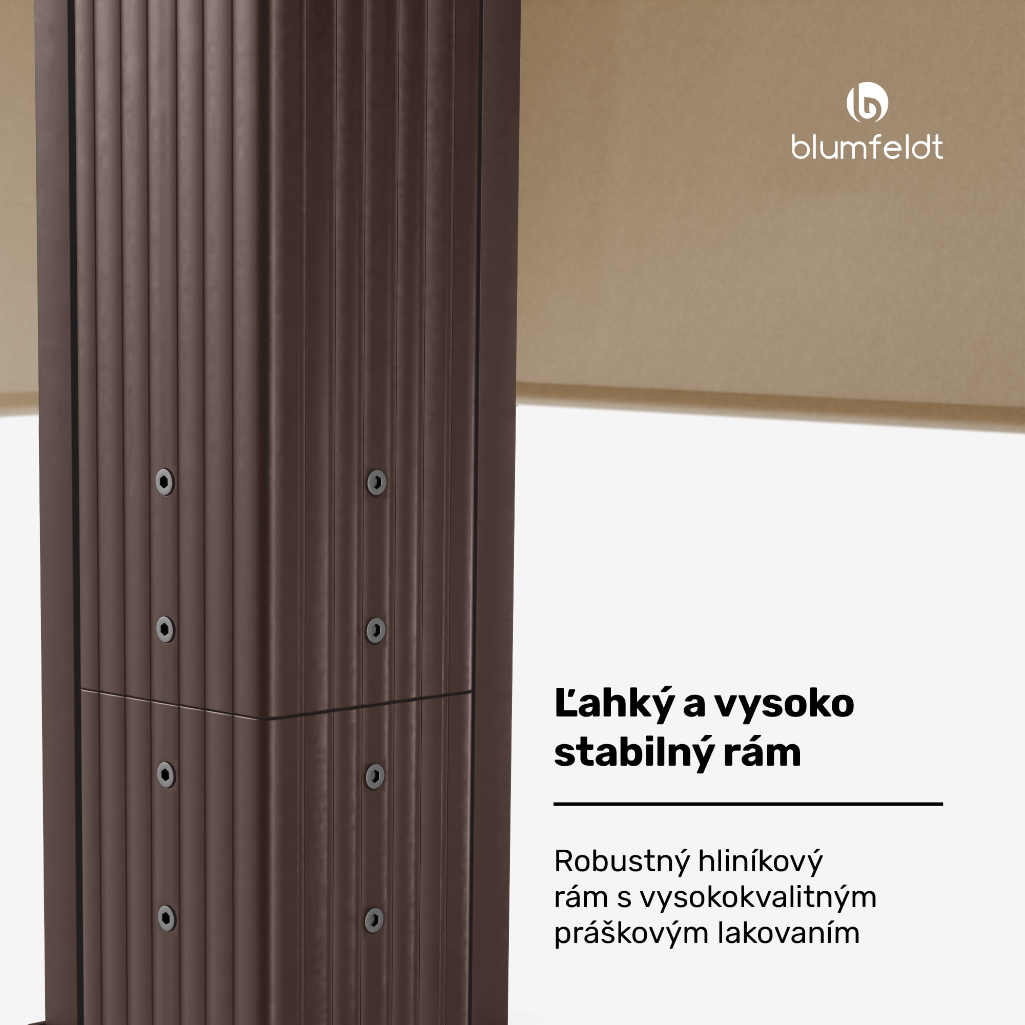 Blumfeldt Pantheon Cortina pergola 3x4 m, odolná voči poveternostným vplyvom, hliník, prášková farba, rolety – Obrázok 4
