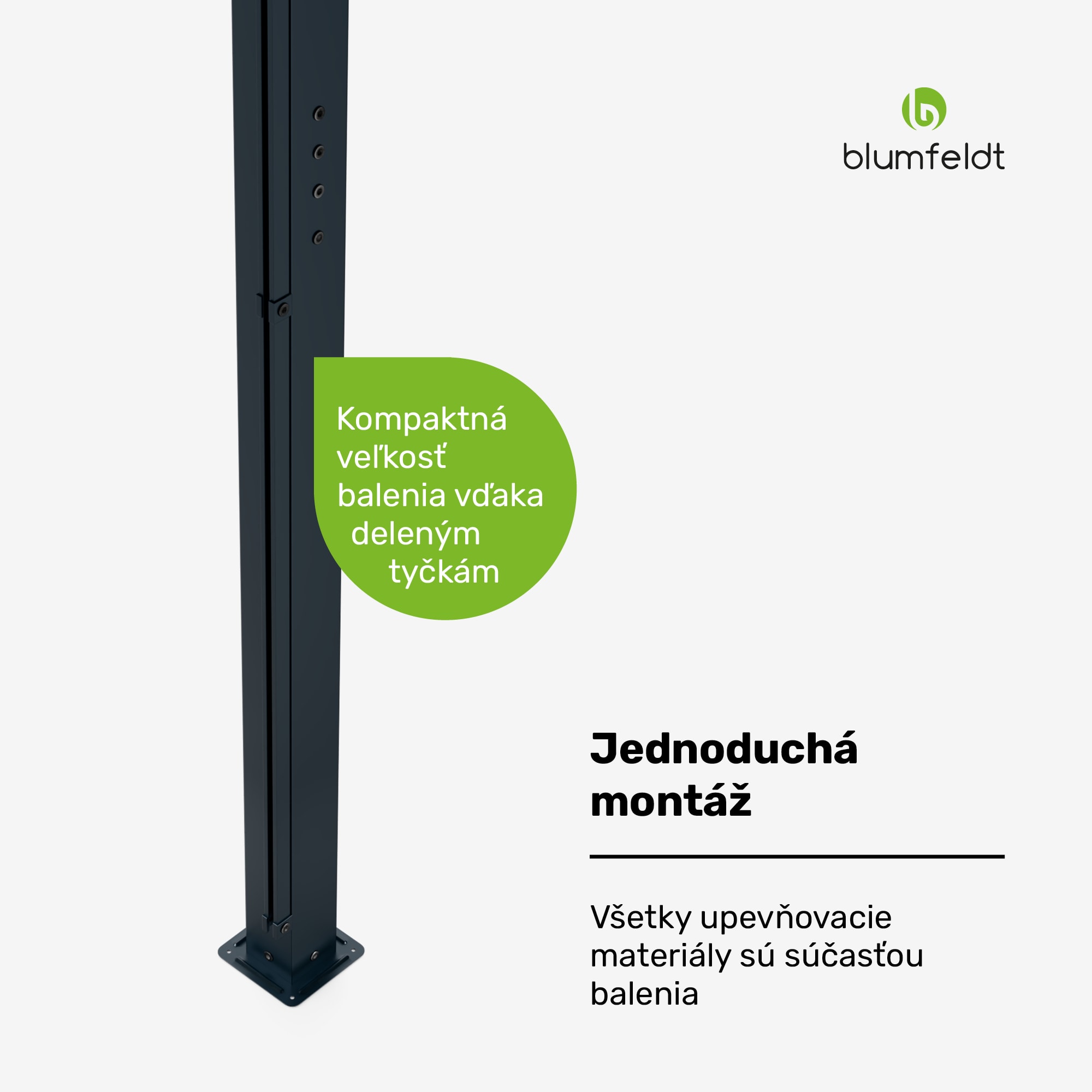 Blumfeldt Pantheon Cortina Solid Sky Pergola 3x4, odolná voči poveternostným vplyvom, s práškovým nástrekom, bočné panely – Obrázok 4