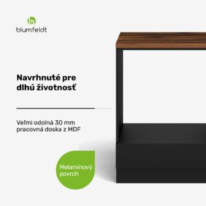 Blumfeldt WoodVista skriňa na skladovanie, Stabilná MDF pracovná doska, Udržateľné materiály, Jednoduchá montáž