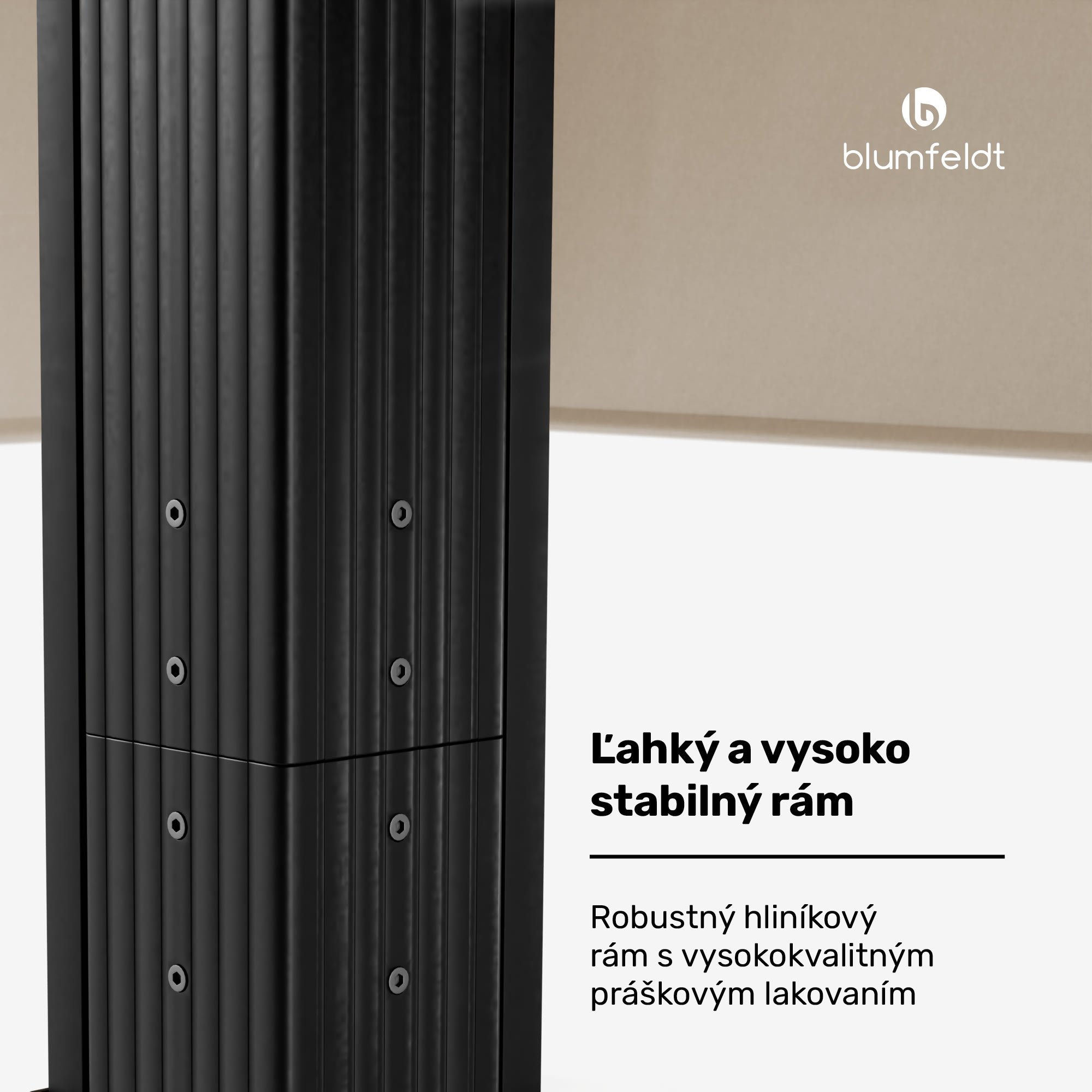 Blumfeldt Pantheon Cortina pergola 3x3 m, odolná voči poveternostným vplyvom, hliník, prášková farba, rolety – Obrázok 4