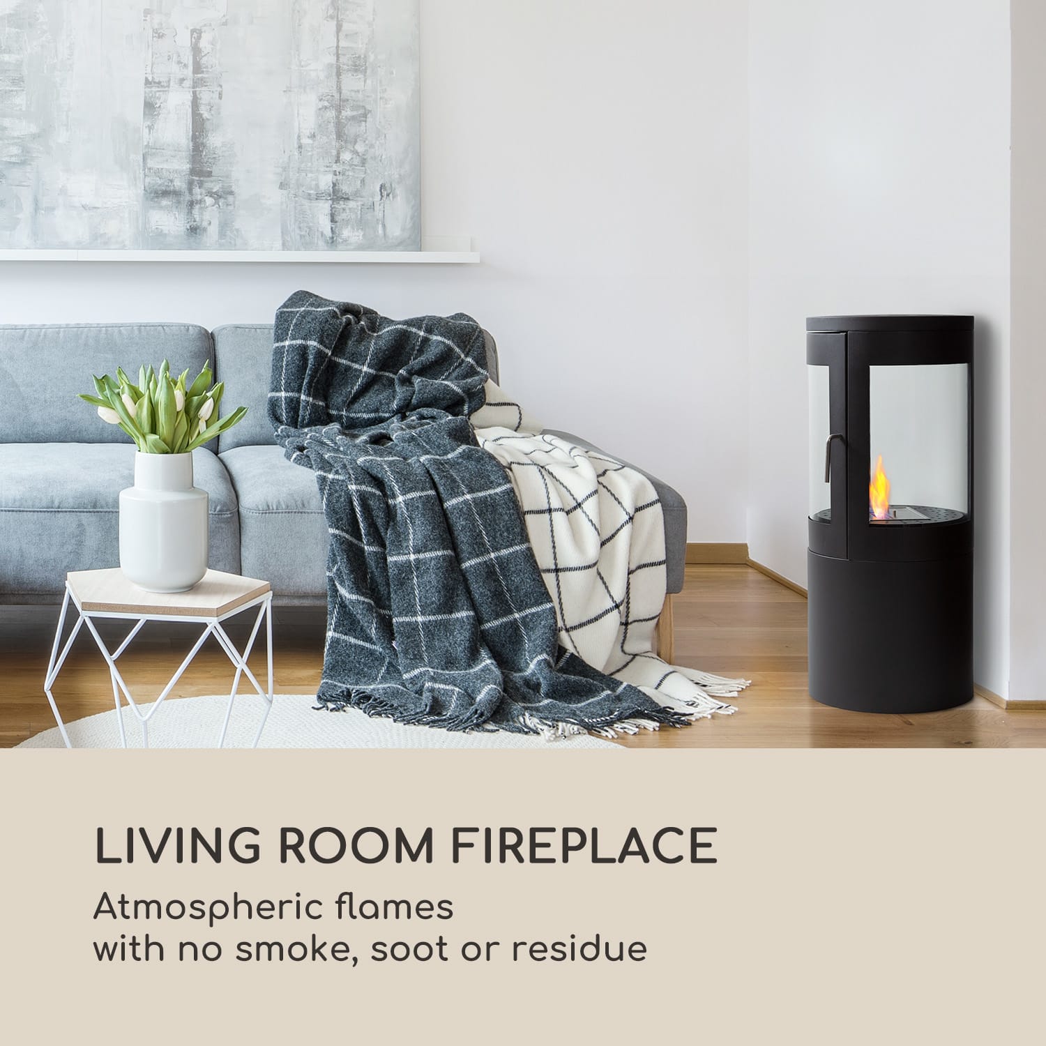 Blumfeldt Fiamme Circulo, etanolový krb, horák z nehrdzavejúcej ocele, 1,2 l, doba horenia 4-5 h – Obrázok 4