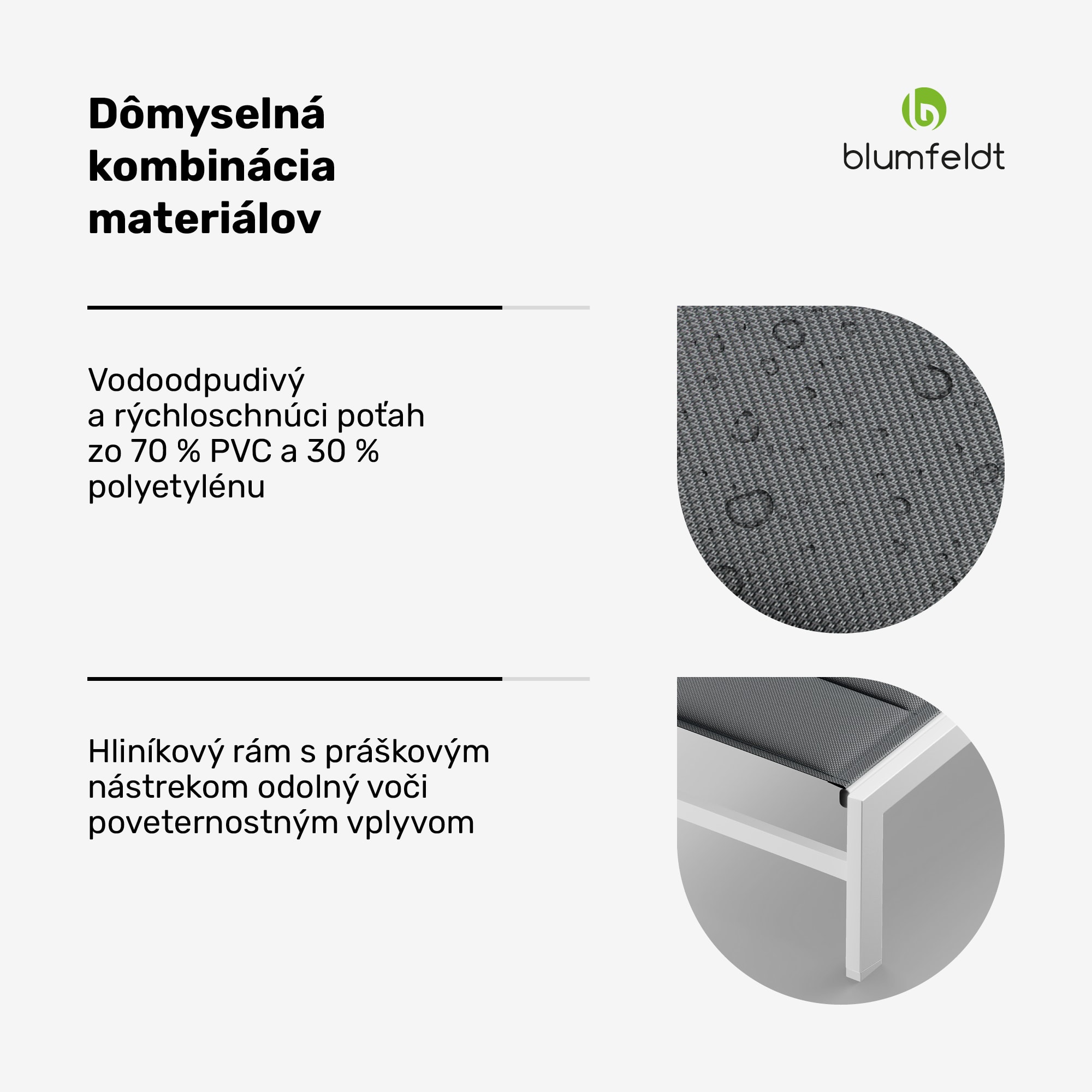 Blumfeldt Renazzo Lounge ležadlo, nosnosť 120 kg, 5-stupňové, vodoodpudivé – Obrázok 4