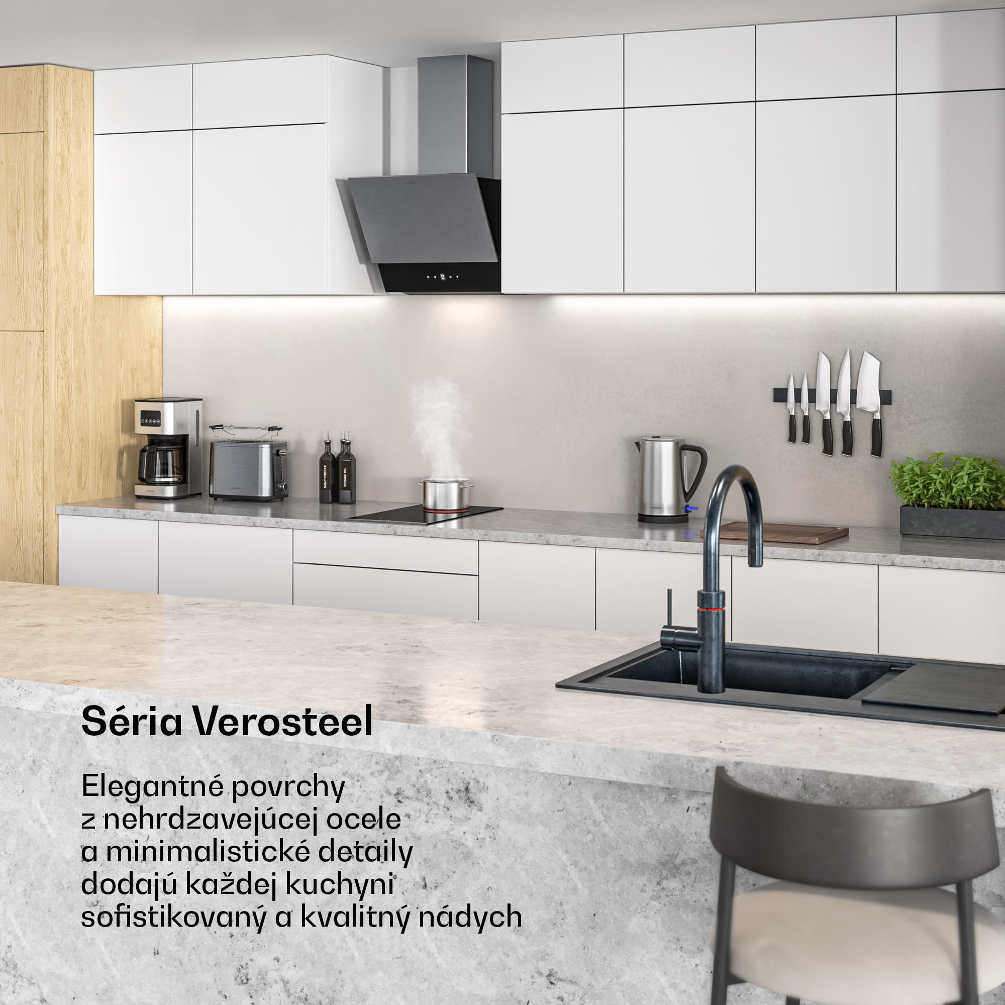 Klarstein Verosteel sklokeramická varná doska, Minimalistická, výkonná, 2 varné zóny, 3000 W, 30 cm