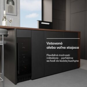 Klarstein Velaire podpultová chladnička na víno, moderná, elegantná, UV ochrana, Dvojzónová, 17 fliaš