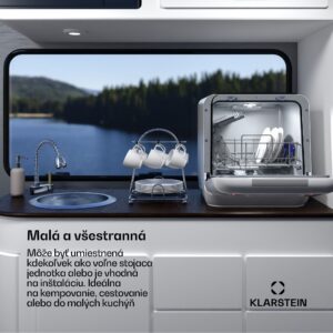 Klarstein Aquatica stolová umývačka riadu | 42 cm | 3 programy | 2 súpravy riadu