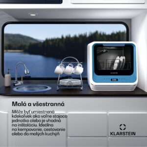 Klarstein Amazonia, Mini umývačka riadu, Kompaktná, 7 programov, Prenosná