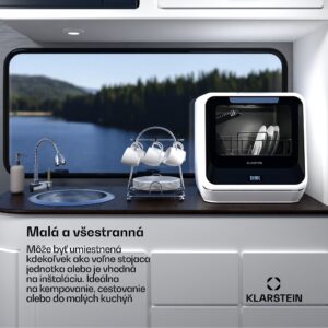 Klarstein Amazonia, Mini umývačka riadu, Kompaktná, 7 programov, Prenosná