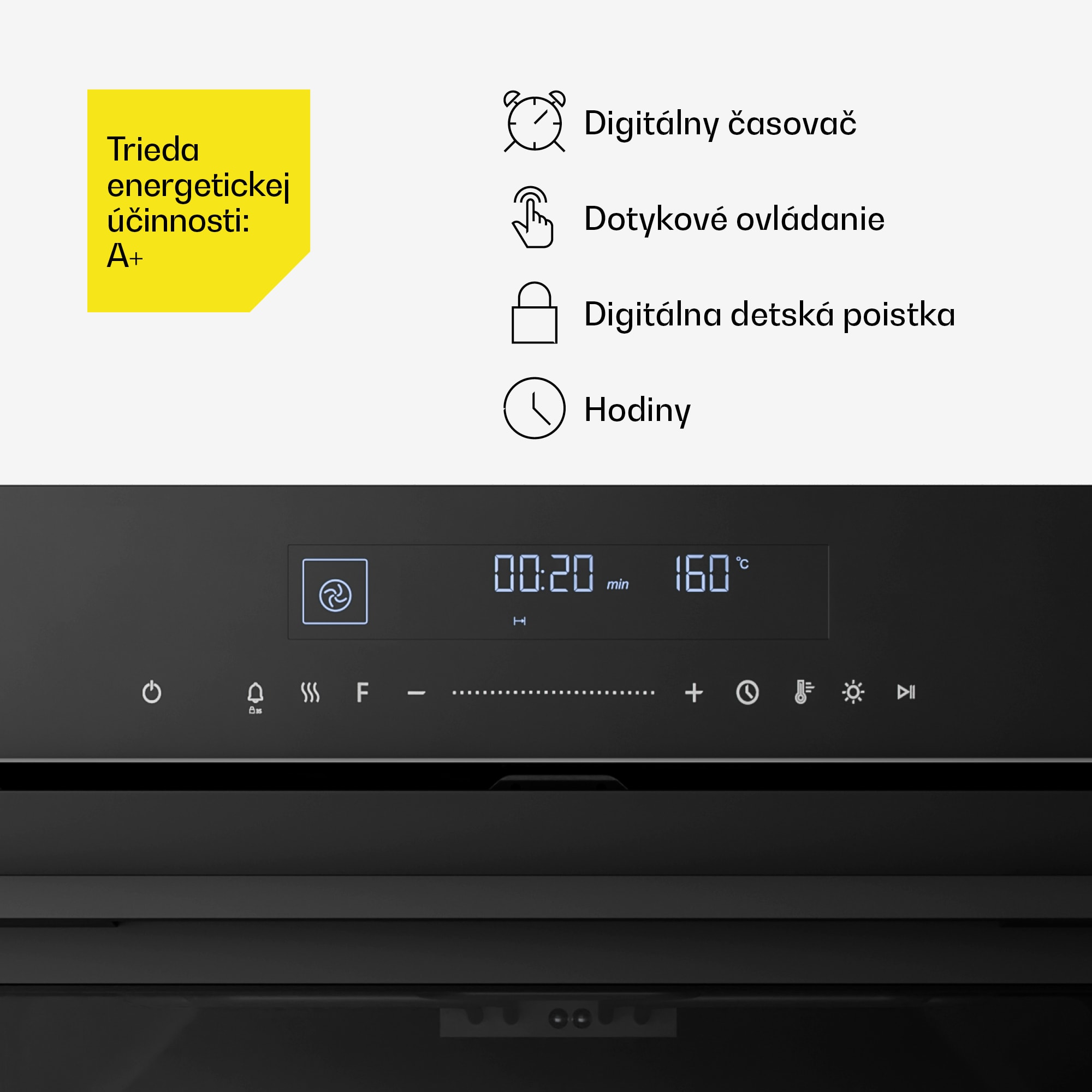 Klarstein Velaire Vstavaná rúra Čierna, 74L, A+, 3160 W, 60 cm – Obrázok 3