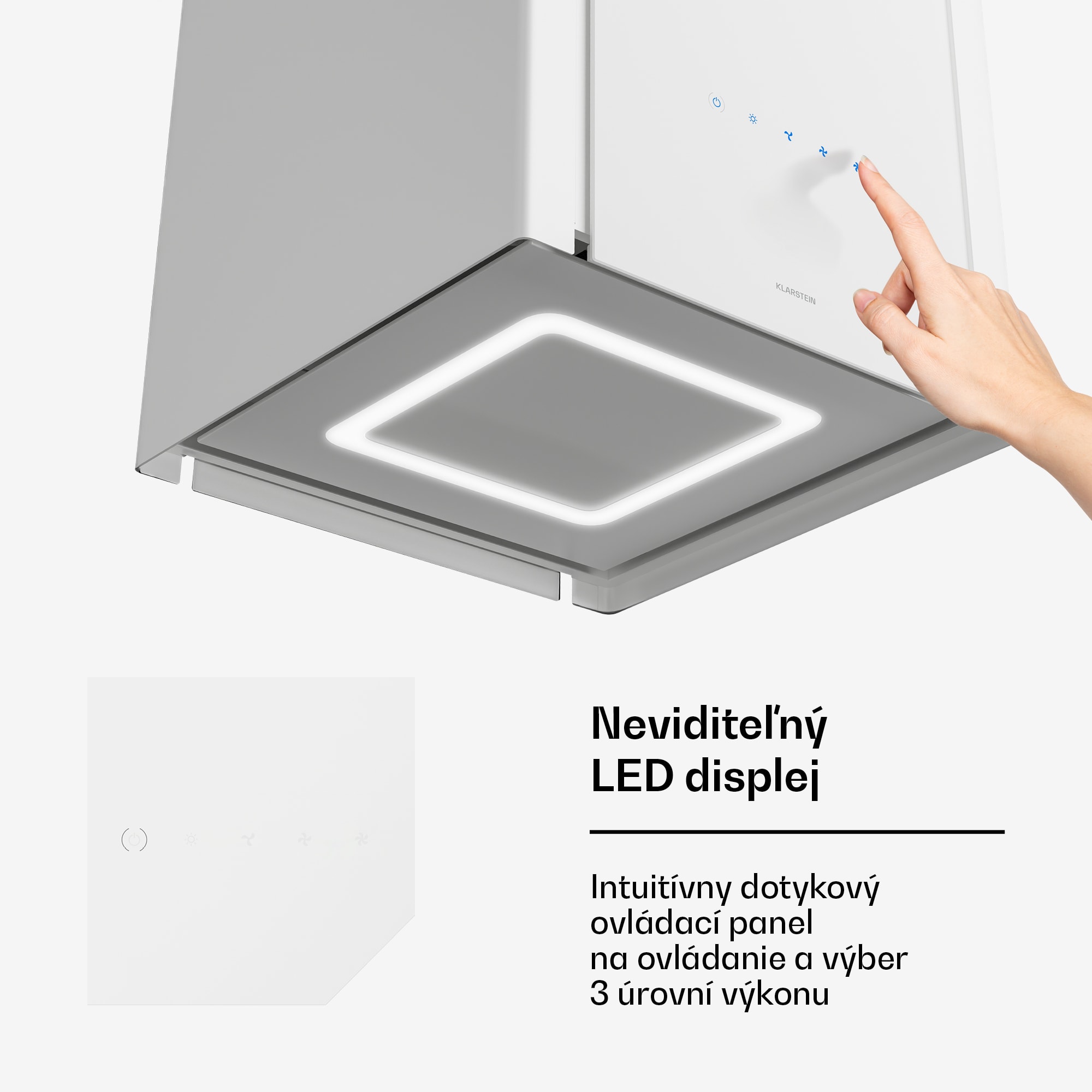 Klarstein Velaire digestor funkcia zdvíhania 40 cm, Elegantný, minimalistický, výkonný, EEC A++, 601 m³/h – Obrázok 4