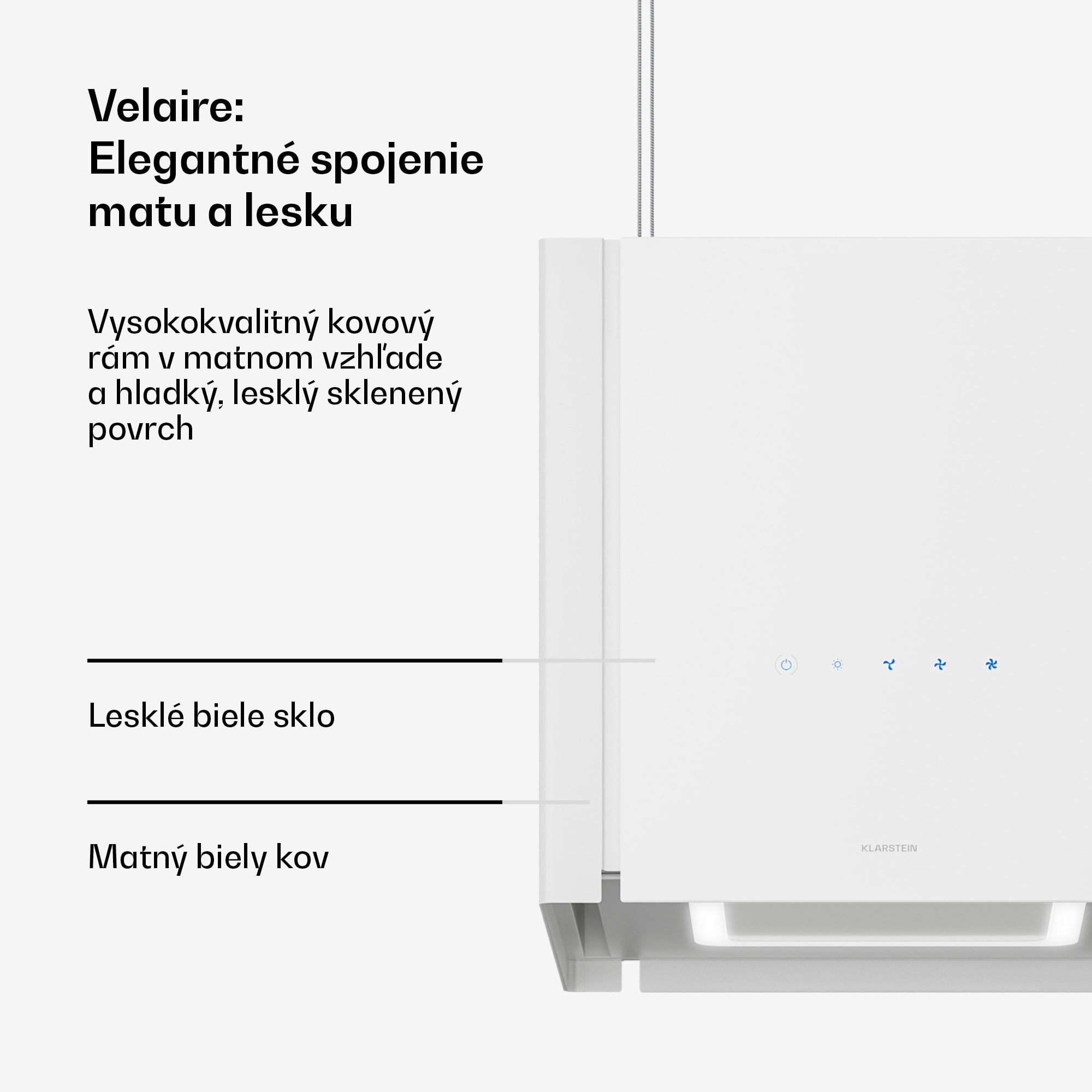 Klarstein Velaire digestor funkcia zdvíhania 40 cm, Elegantný, minimalistický, výkonný, EEC A++, 601 m³/h – Obrázok 5