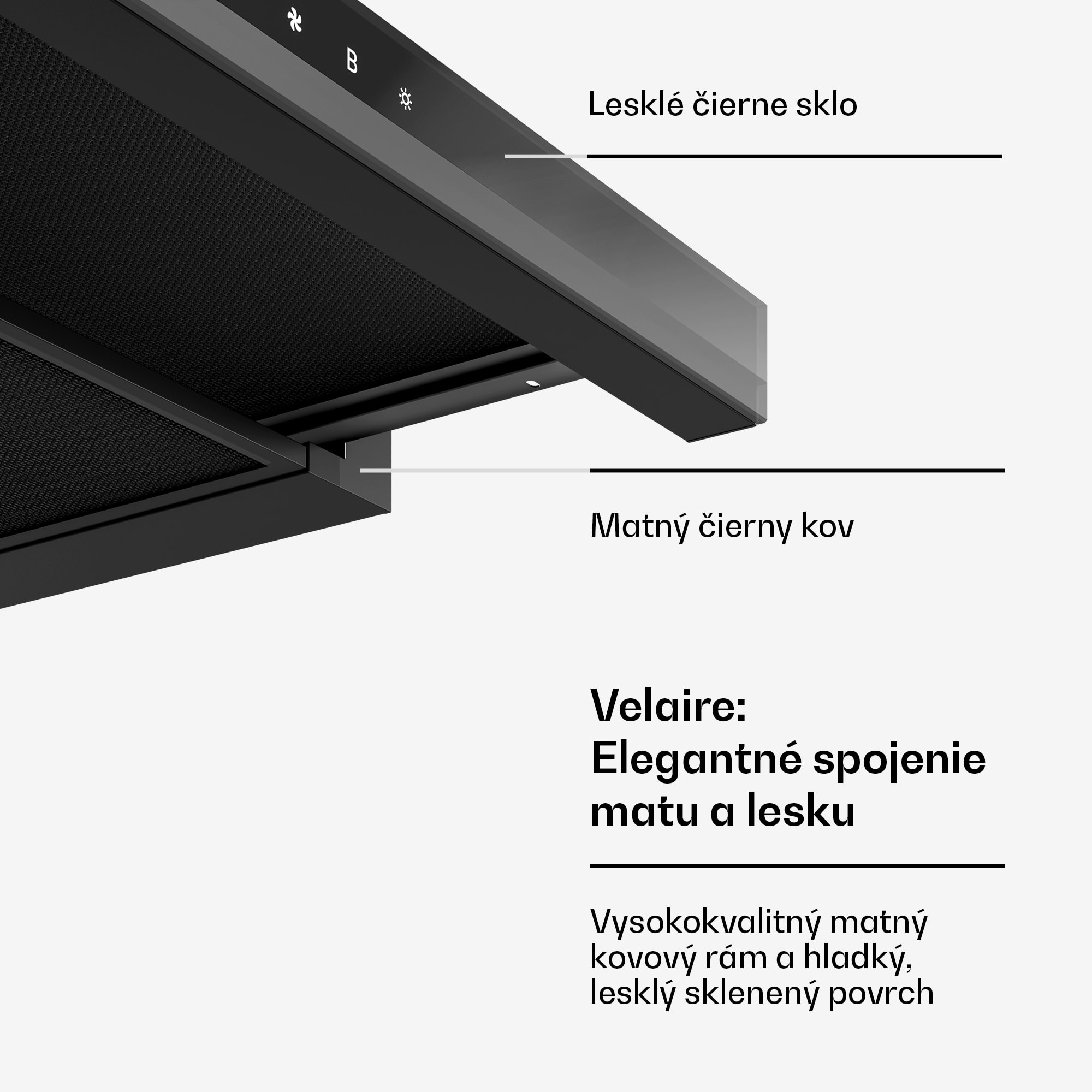 Klarstein Velaire výsuvný digestor 60 cm, Elegantný, minimalistický, výkonný, EEC A++, 896 m³/h – Obrázok 5