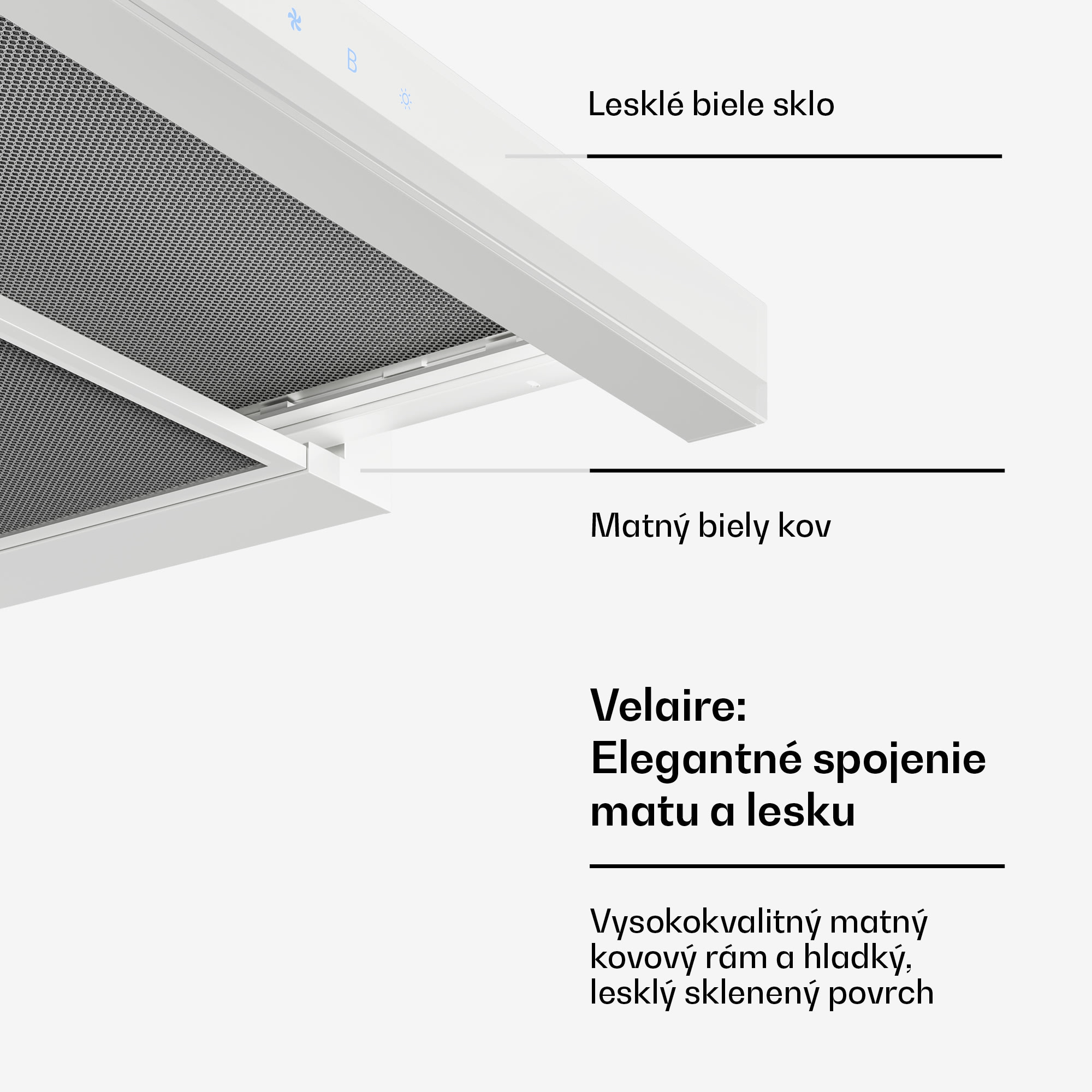Klarstein Velaire výsuvný digestor 60 cm, Elegantný, minimalistický, výkonný, EEC A++, 896 m³/h – Obrázok 5