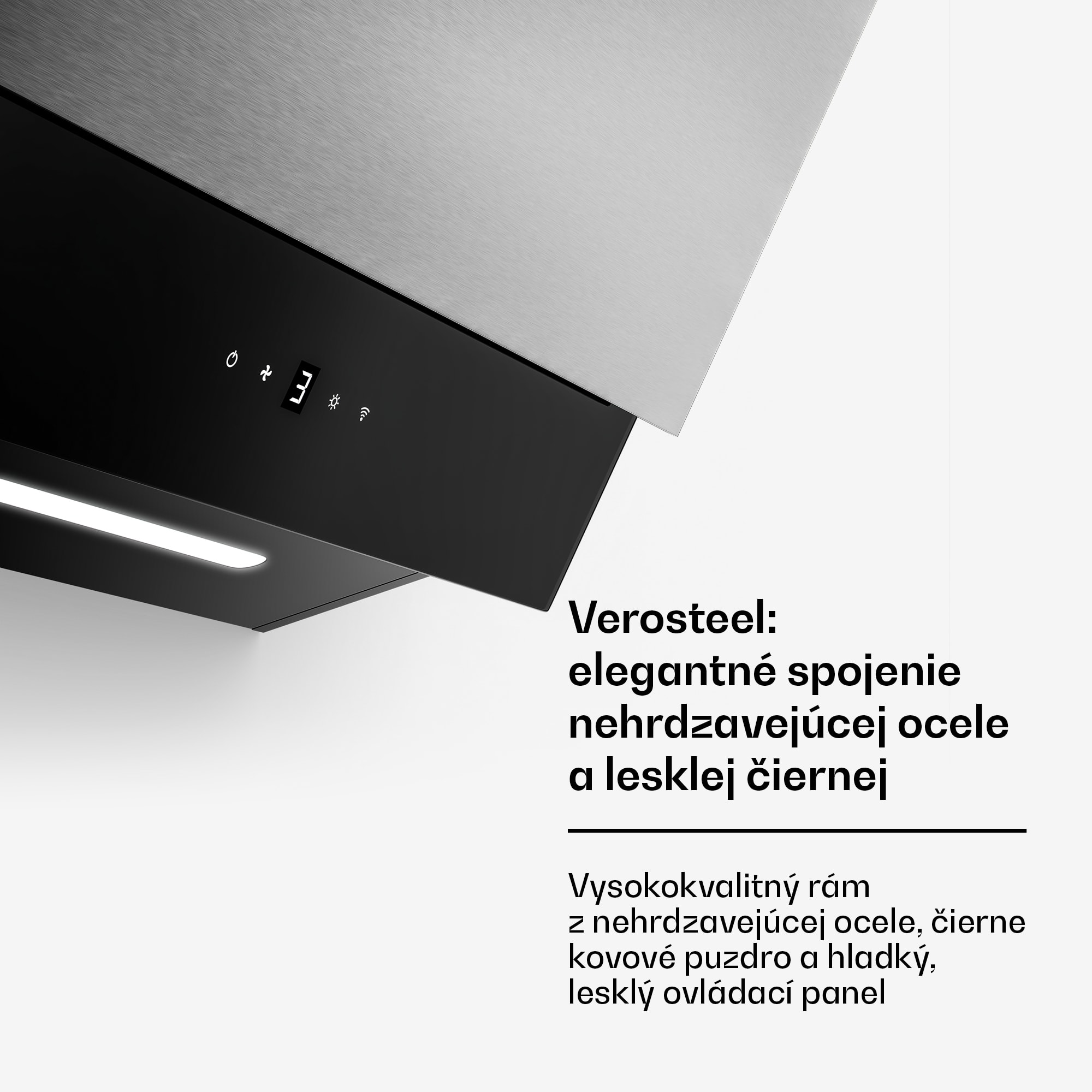 Klarstein Verosteel digestor, Elegantný, minimalistický, výkonný, Energetická trieda A, 624 m³/h, 60 cm – Obrázok 5