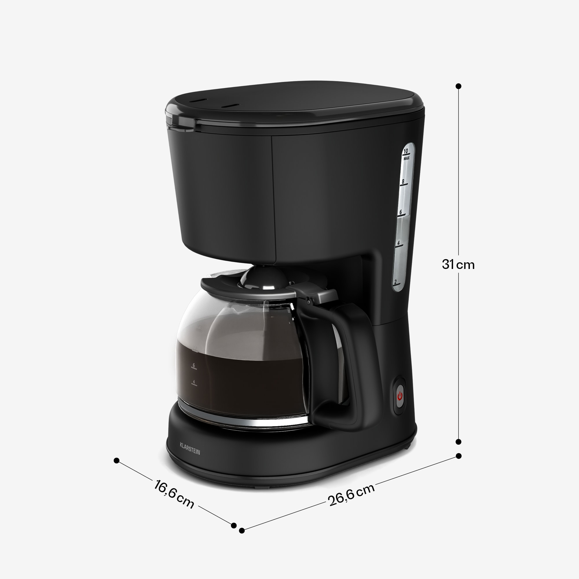 Klarstein Velaire kávovar na filtrovanú kávu | 1,25 litra | Funkcia udržiavania teploty | 900 W | 10 šálok – Obrázok 3