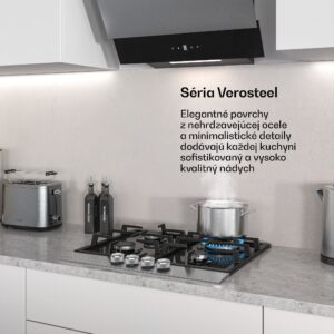 Klarstein Verosteel plynová varná doska, 4 horáky, elektrické zapaľovanie, kompatibilná s zemným plynom a LPG, 8000 W, 60 cm