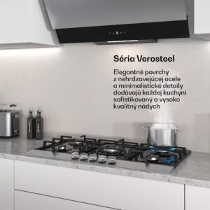 Klarstein Verosteel plynová varná doska, 5 horákov, Elektrické zapalovanie, Kompatibilná s zemným plynom a LPG, 10400W, 90cm