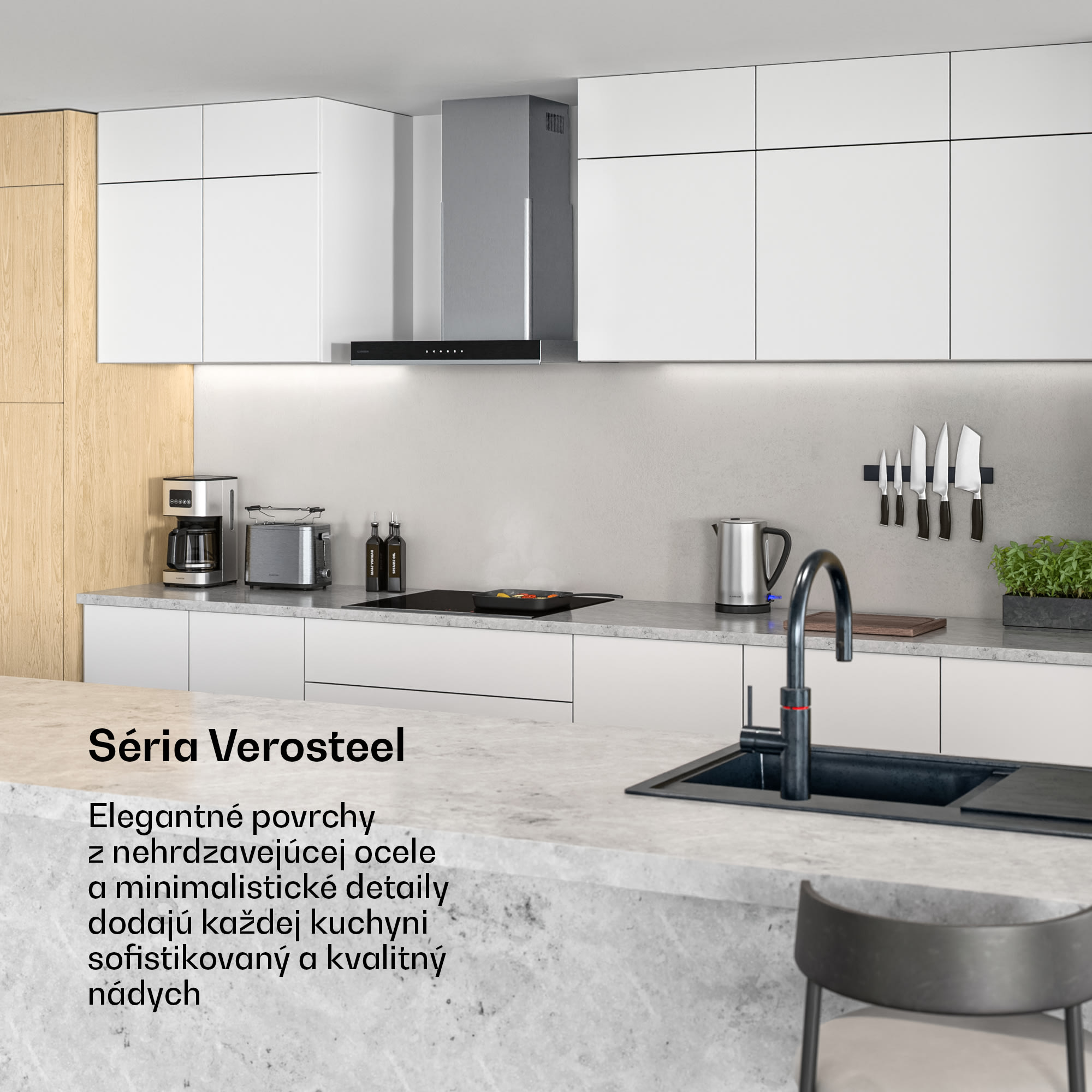 Klarstein Verosteel indukčná varná doska, Elegantná, minimalistická, výkonná, 4 varné zóny, 7400 W, 60 cm