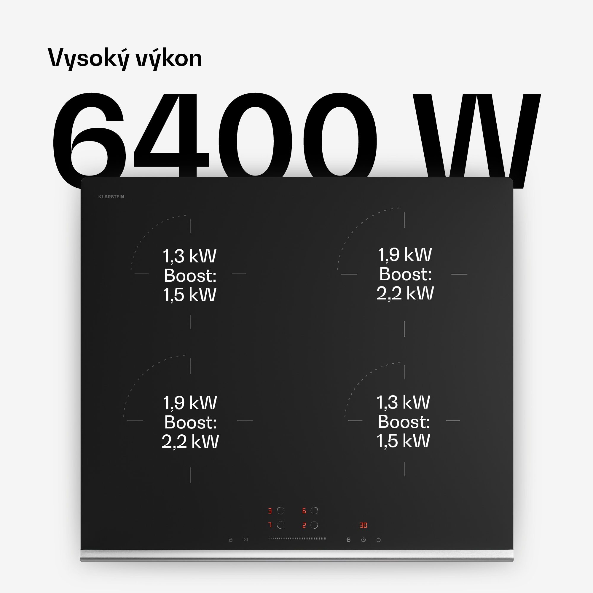 Klarstein Verosteel indukčná varná doska, Elegantná, minimalistická, výkonná, 4 varné zóny, 7400 W, 60 cm – Obrázok 2