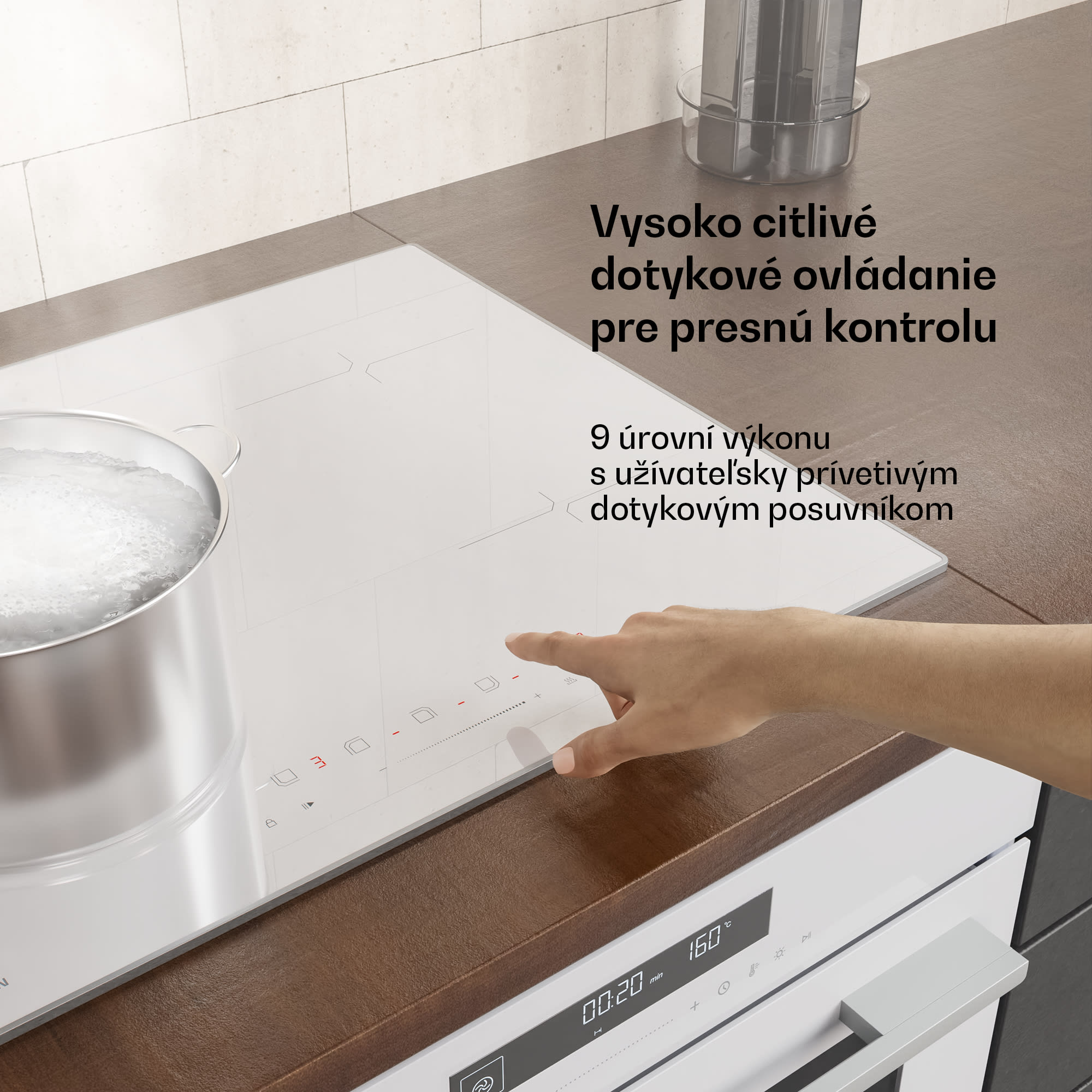 Klarstein Velaire indukčná varná doska, elegantná, minimalistická, výkonná, 4 varné zóny, 7000 W, 60 cm – Obrázok 4