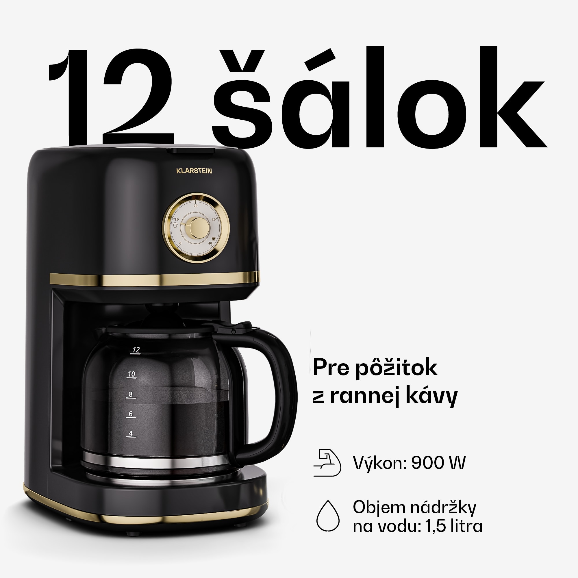 Klarstein Victoria kávovar na filtrovanú kávu | 1,5 litra | Funkcia udržiavania teploty | 12 šálok – Obrázok 2