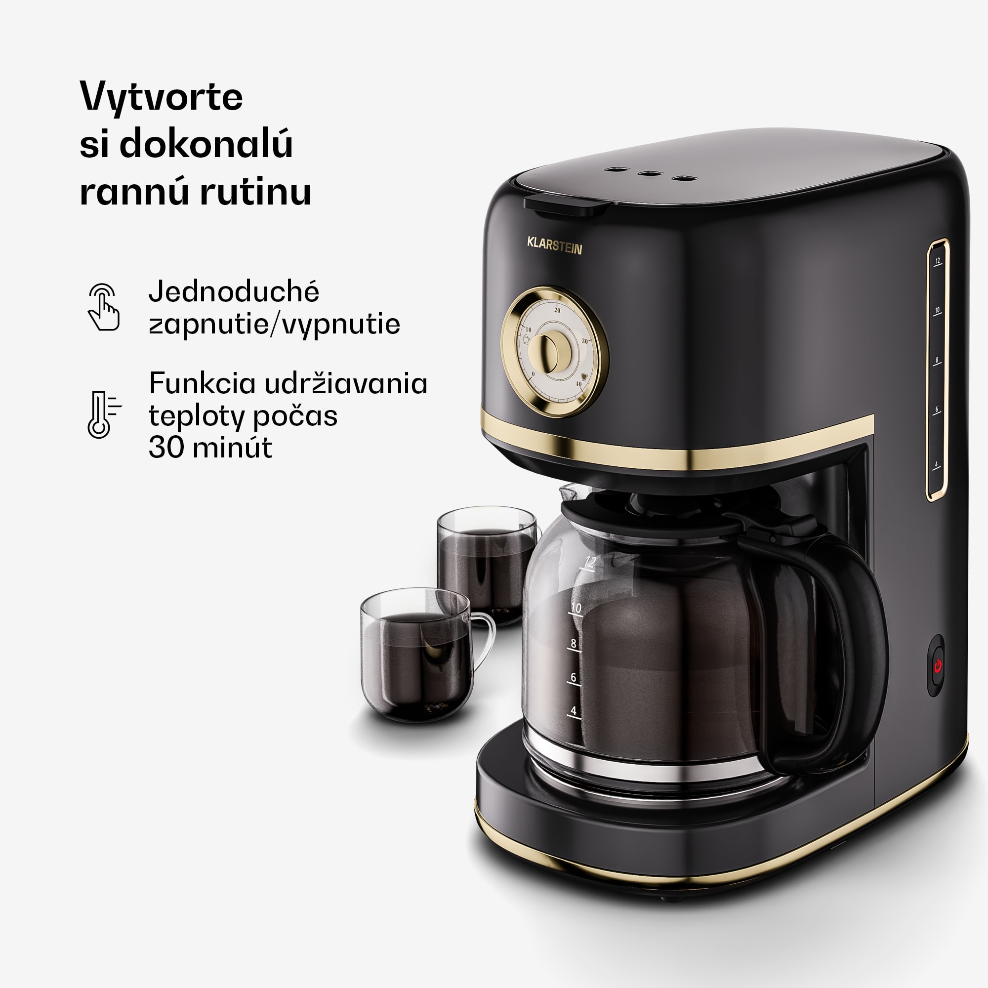 Klarstein Victoria kávovar na filtrovanú kávu | 1,5 litra | Funkcia udržiavania teploty | 12 šálok – Obrázok 3