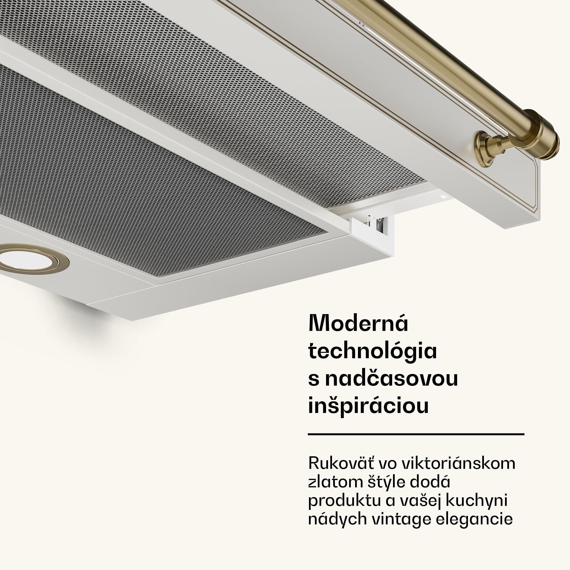 Klarstein Victoria výsuvný digestor elegantný, retro inšpirovaný, nadčasový EEC A++ 359m³/h 60cm – Obrázok 5