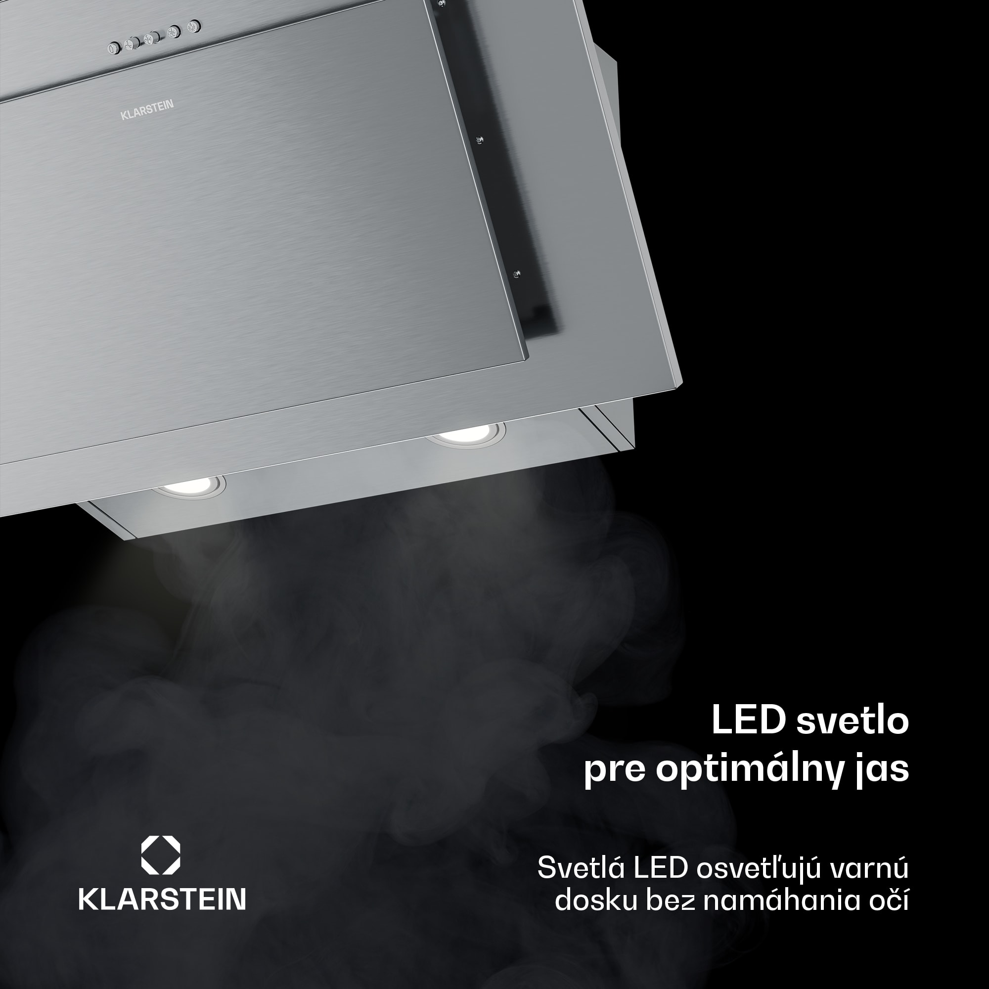 Klarstein Athena šikmý digestor | režim odsávania vzduchu a recirkulácie | 404 m³/h | 56 W | 60 cm – Obrázok 4