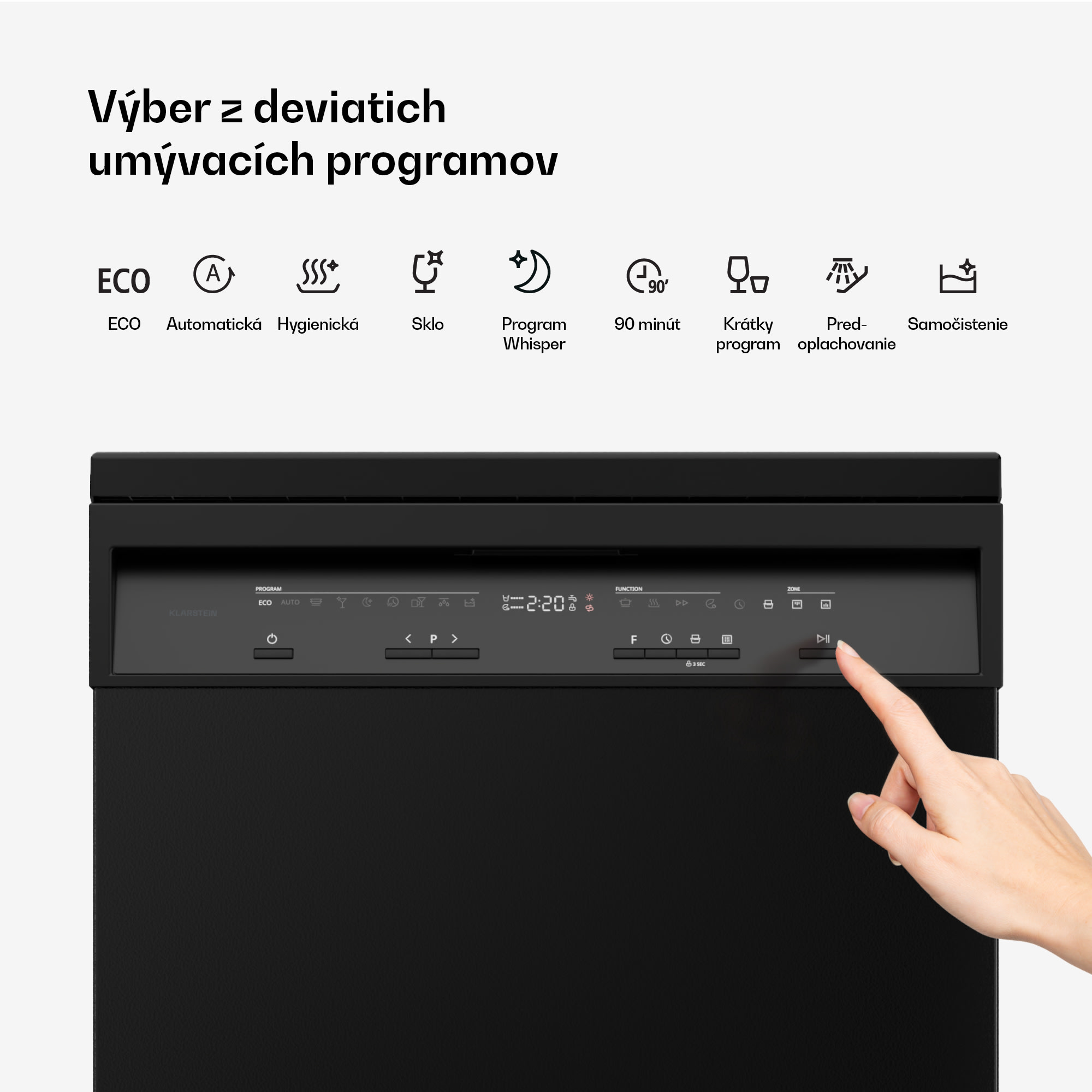 Klarstein Velaire voľne stojaca umývačka riadu | Minimalistická, elegantná, výkonná | EEC A | 60 cm – Obrázok 3