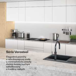Klarstein Verosteel indukčná varná doska s integrovaným digestorom Elegantná, minimalistická, výkonná 8400 W 80 cm