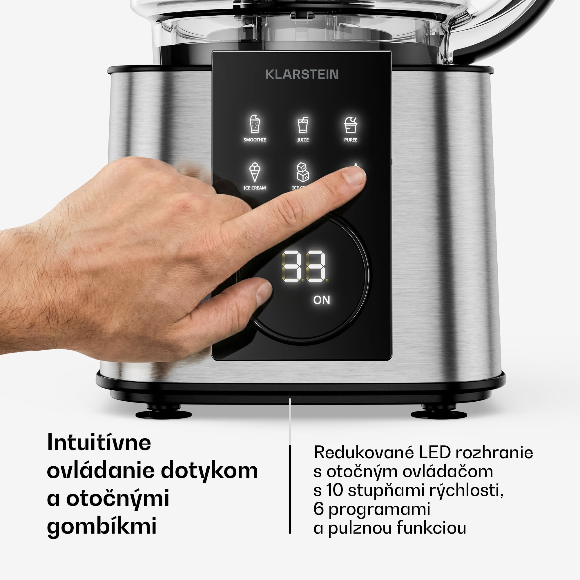 Klarstein Verosteel kuchynský robot s mixérom | miesenie, šľahanie a odšťavovanie | 1200 W | 2 l /1,75 l – Obrázok 4