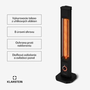 Klarstein DualisHeat infračervený ohrievač | 2000 W | 15 m² | Flexibilný | 105 cm x 25 cm