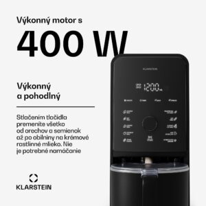 Klarstein Marcia Touch automat na orechové mlieko 1,2 l, 6 nerezových nožov, 1200 W, 10 + 2 programy