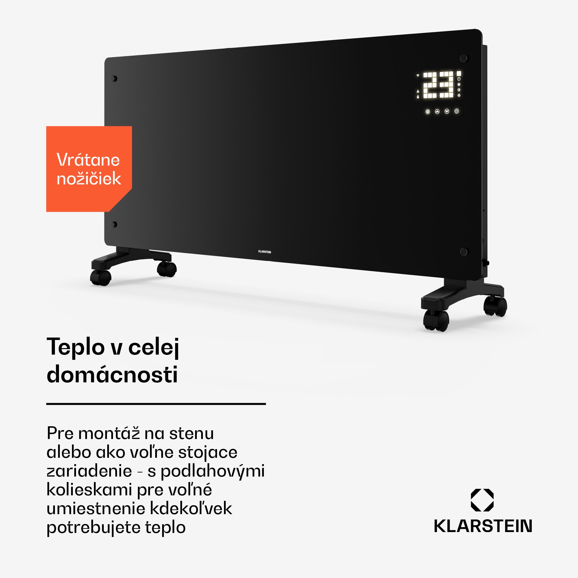 Klarstein Bornholm konvektor | 3000 W | 30 m² | Výkonný a štýlový | 105 cm x 51 cm – Obrázok 4
