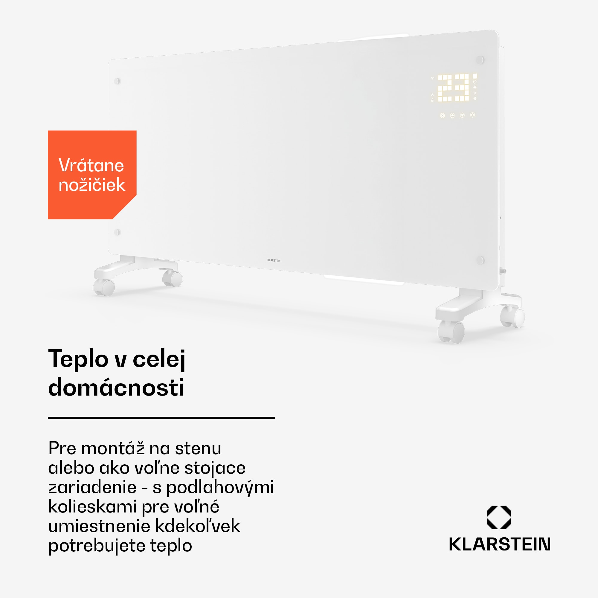 Klarstein Bornholm konvektor | 3000 W | 30 m² | Výkonný a štýlový | 105 cm x 51 cm – Obrázok 4
