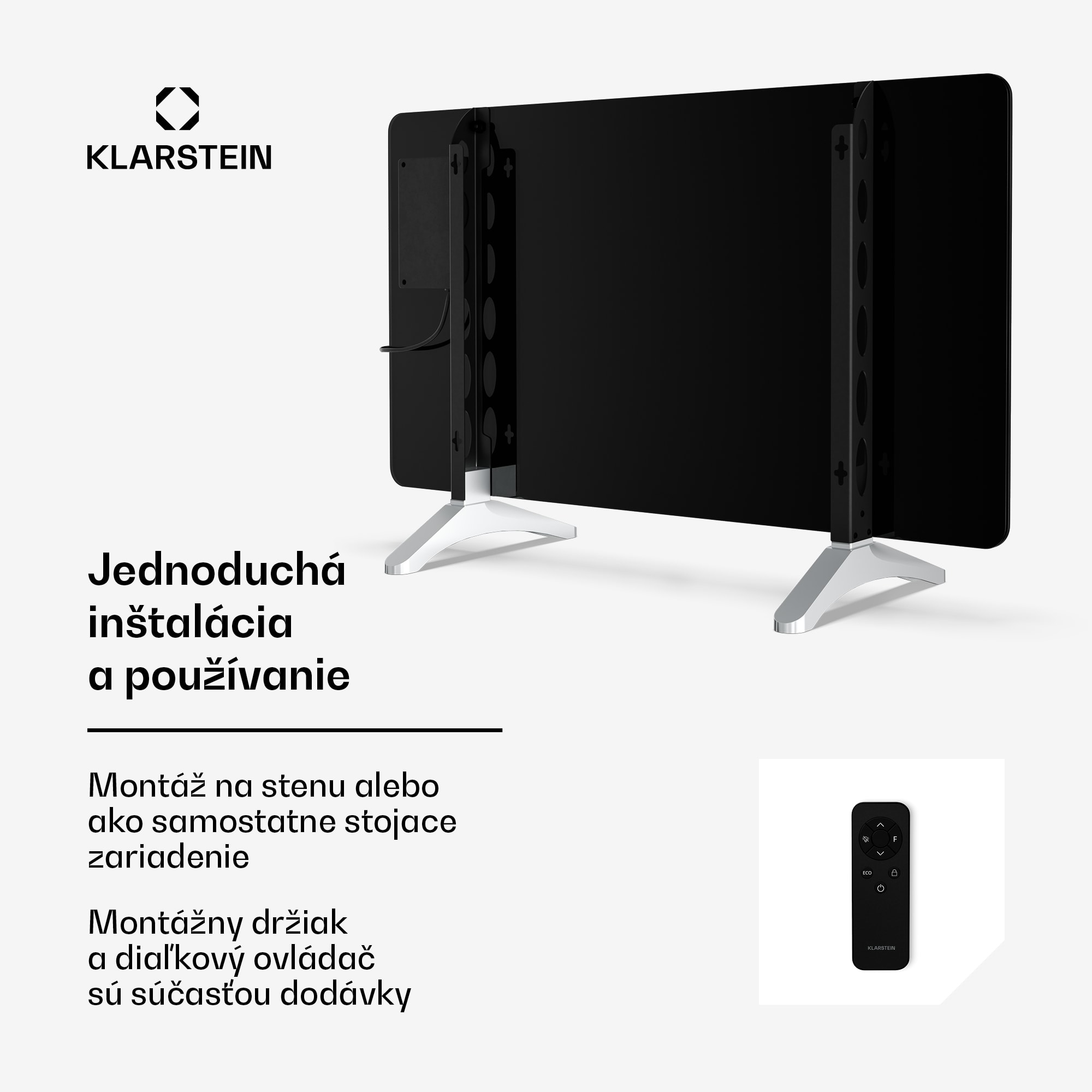 Klarstein Wonderglass infračervený panel | 480 W | 7 - 14 m² | Moderný sklenený dizajn | 90 cm x 58 cm – Obrázok 3