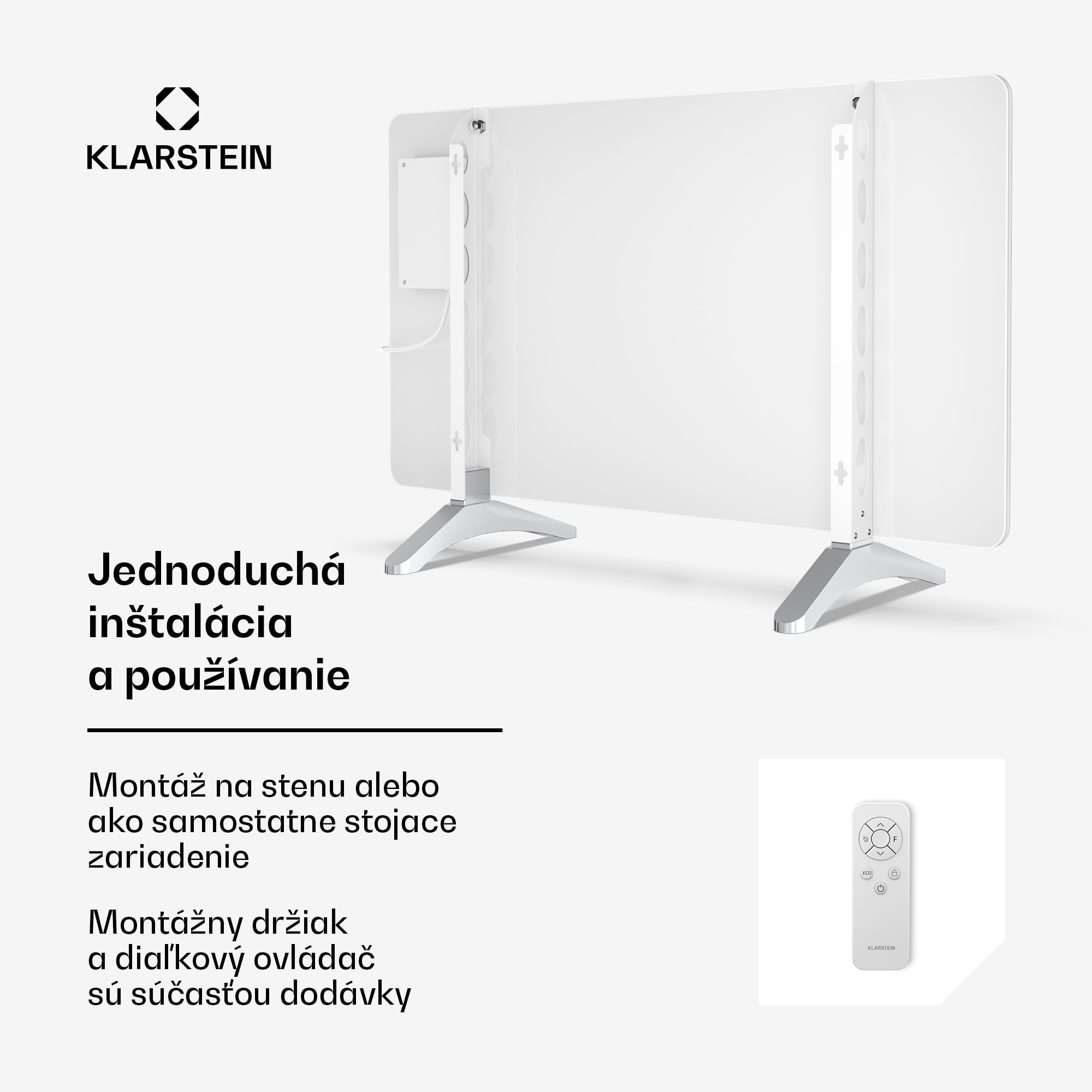 Klarstein Wonderglass infračervený panel | 480 W | 7 - 14 m² | Moderný sklenený dizajn | 90 cm x 58 cm – Obrázok 3