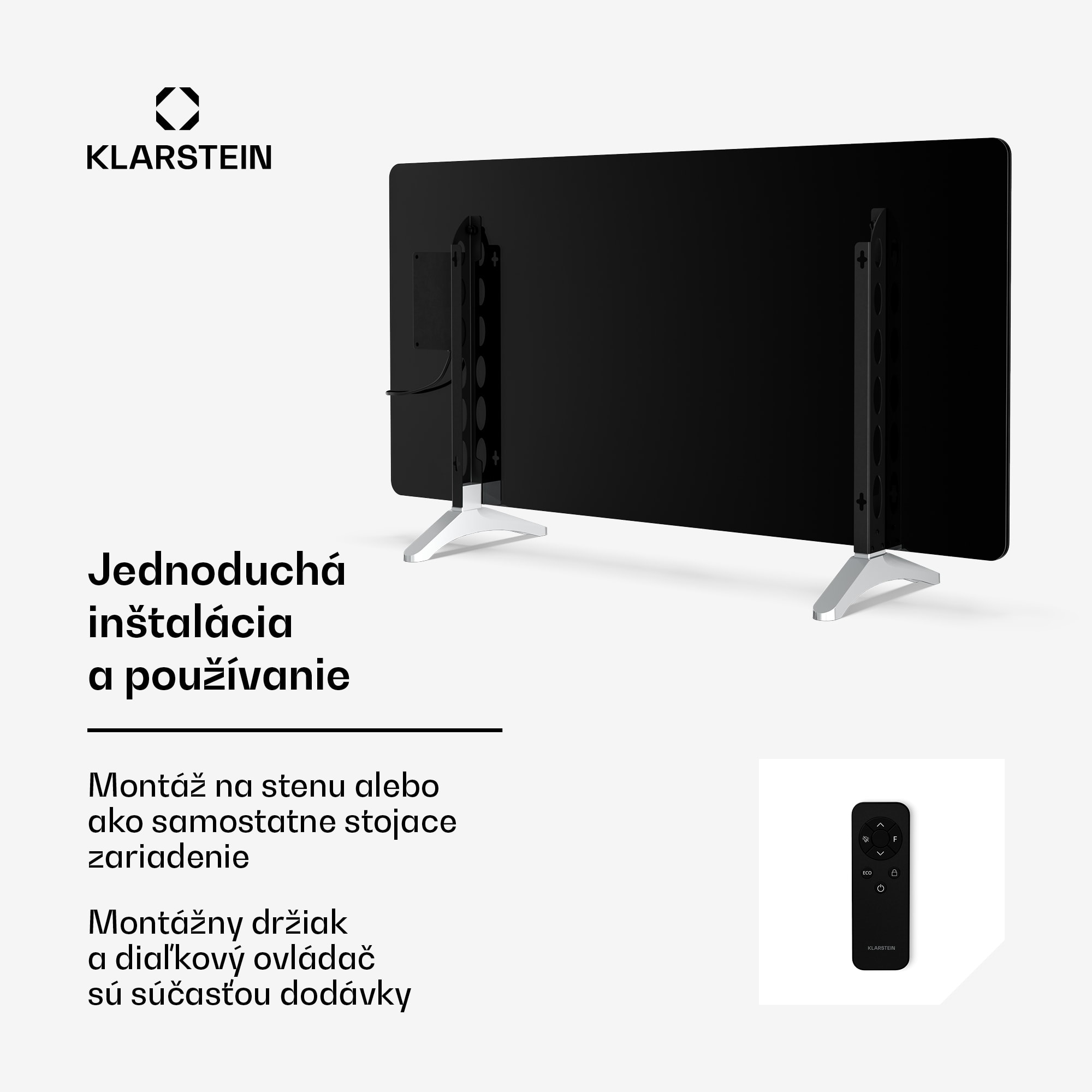 Klarstein Wonderglass infračervený panel | 720 W | 3 - 7 m² | Moderný sklenený dizajn | 120 cm x 68 cm – Obrázok 3