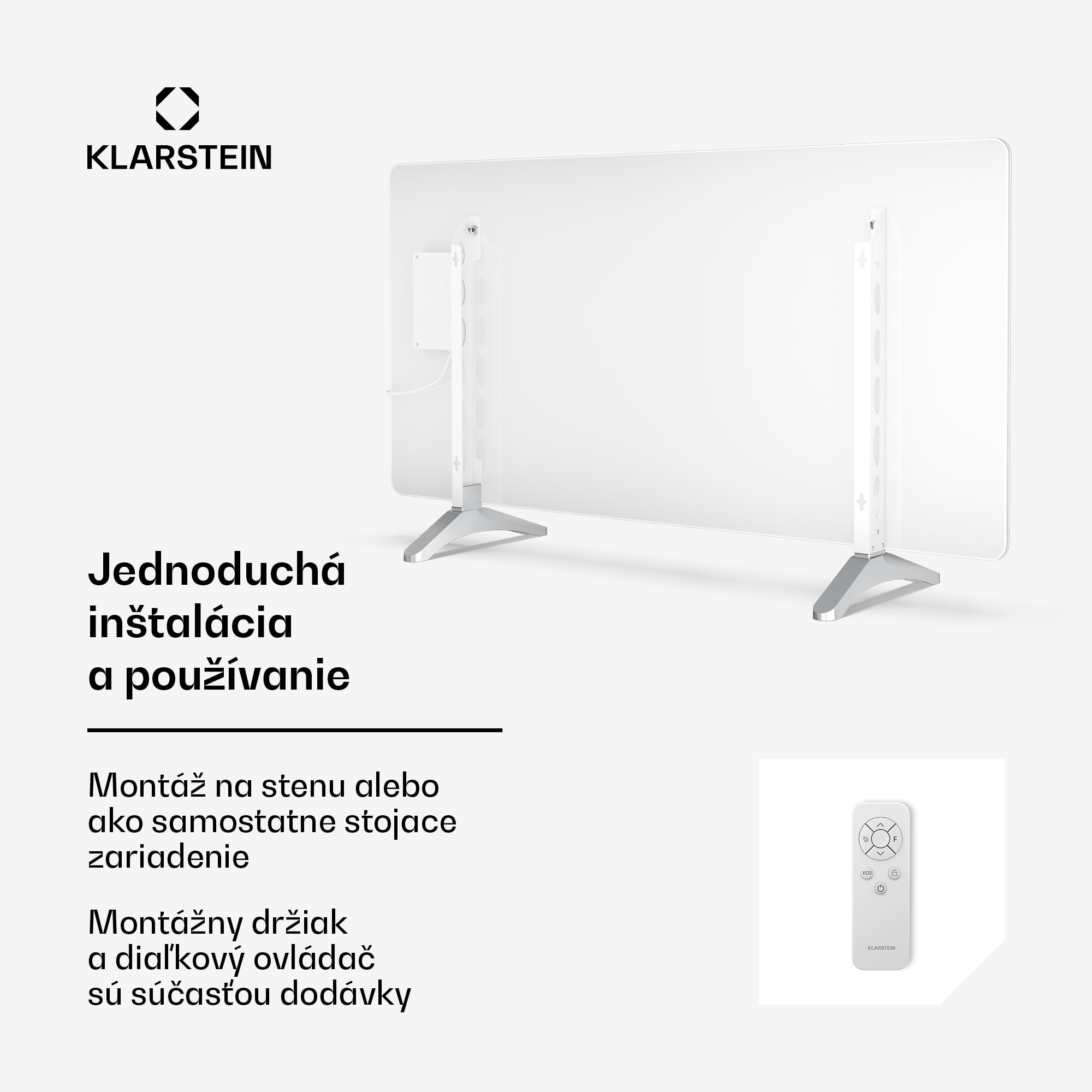 Klarstein Wonderglass infračervený panel | 720 W | 8 - 15 m² | Moderný sklenený dizajn | 120 cm x 68 cm – Obrázok 3